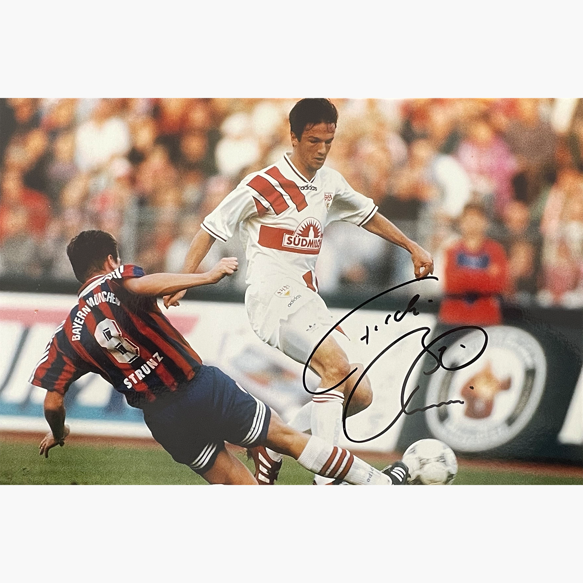 Fredi Bobic – Signed 30cm x 20.5cm Colour Action Photo