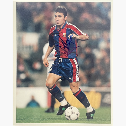 Gheorghe Hagi - Signed 25.5cm x 20cm Colour Action Press Photo