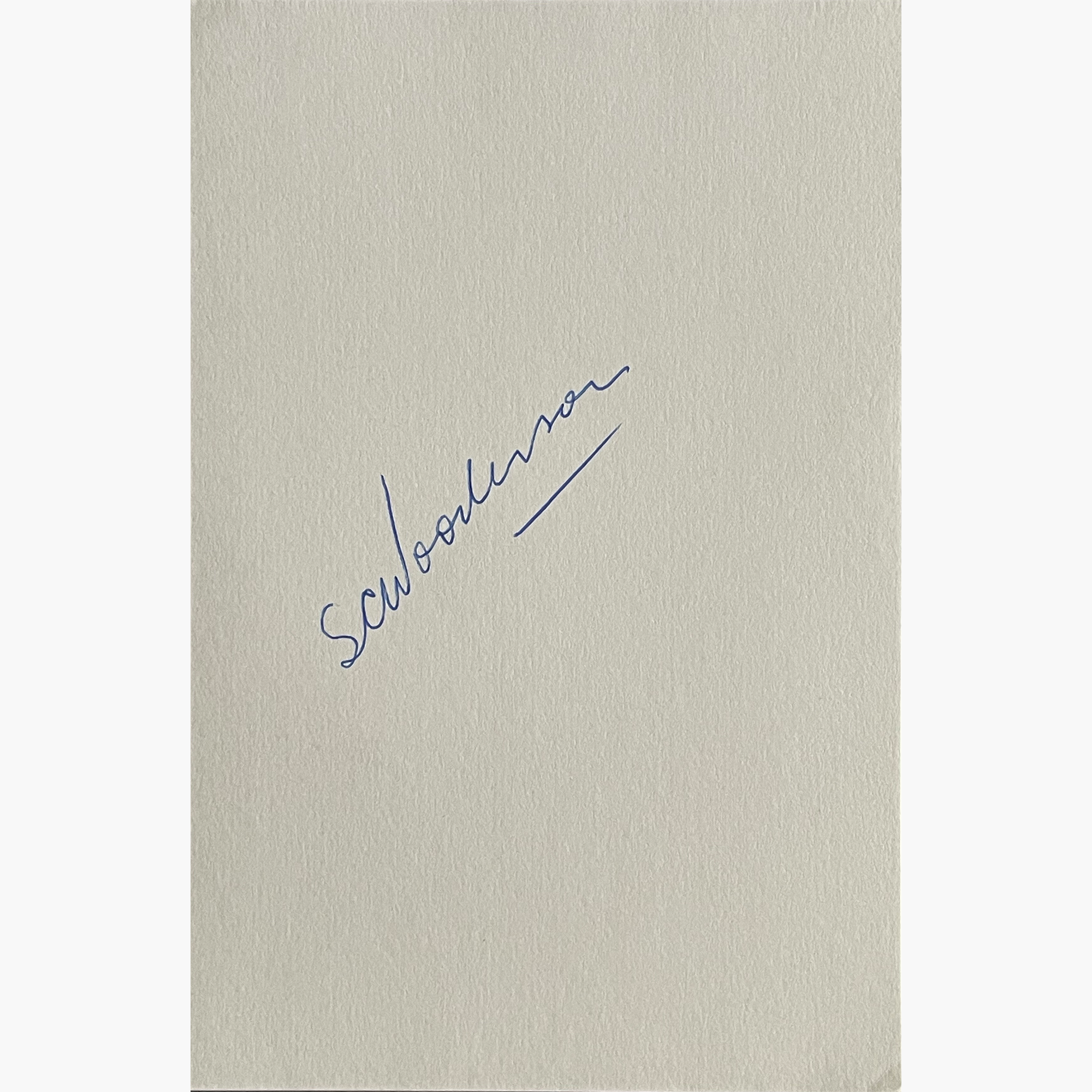 Sydney Wooderson – Signed 15cm x 10cm Plain White Card