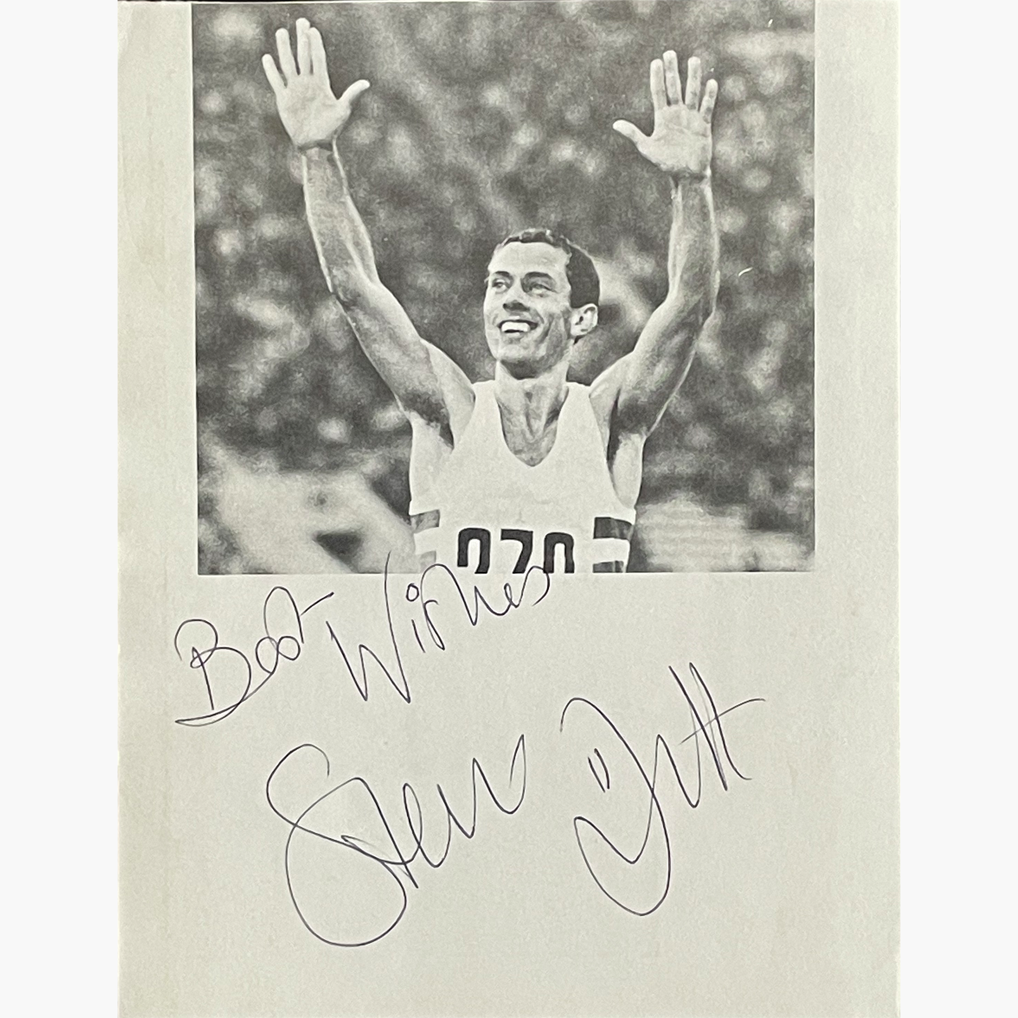 Steve Ovett – Signed 13.5cm x 10.5cm Black & White Magazine Picture