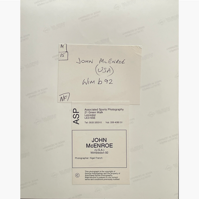 John McEnroe - Signed 25.5cm x 20.5cm Colour Action Press Photo