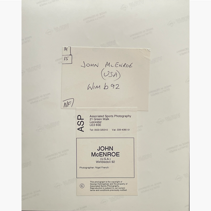 John McEnroe - Signed 25.5cm x 20.5cm Colour Action Press Photo