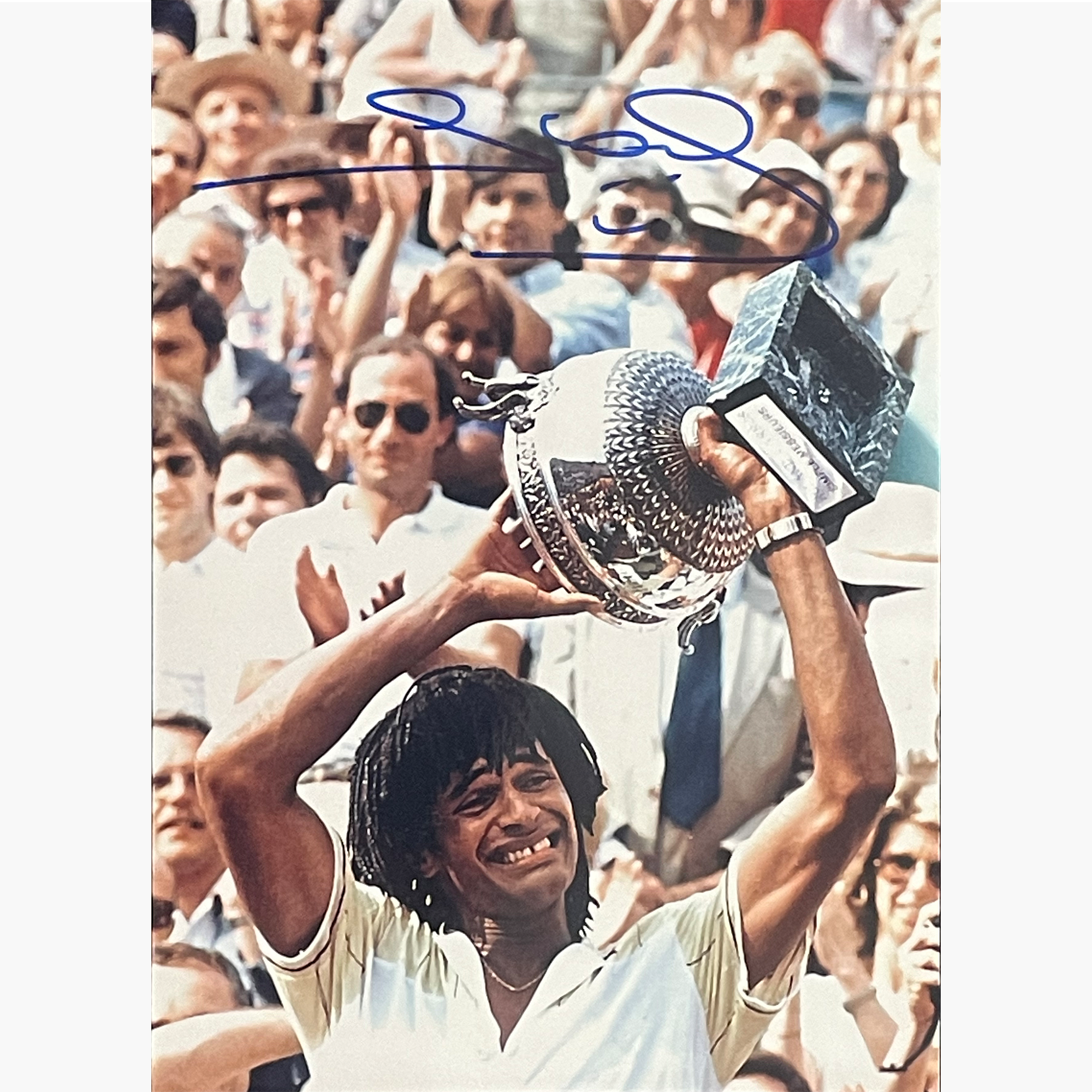 Yannick Noah - Signed 19.7cm x 14cm Colour Photo