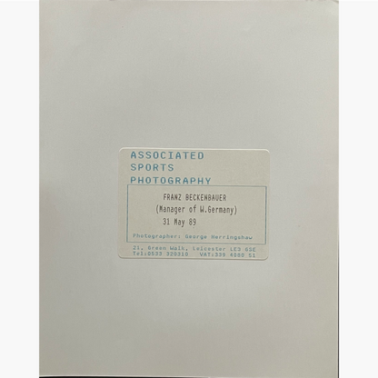 Franz Beckenbauer – Signed 25.5cm x 20cm Black & White Photo