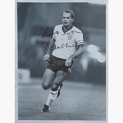 Ray Wilkins – Signed 21.5cm x 16.5cm Black & White Action Press Photo