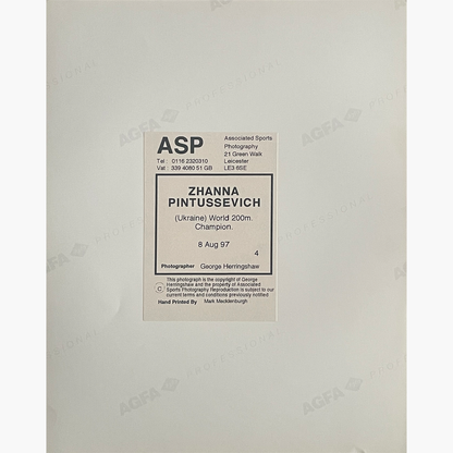 Zhanna Pintussevich – Signed 25.5cm x 20.5cm Colour Press Photo