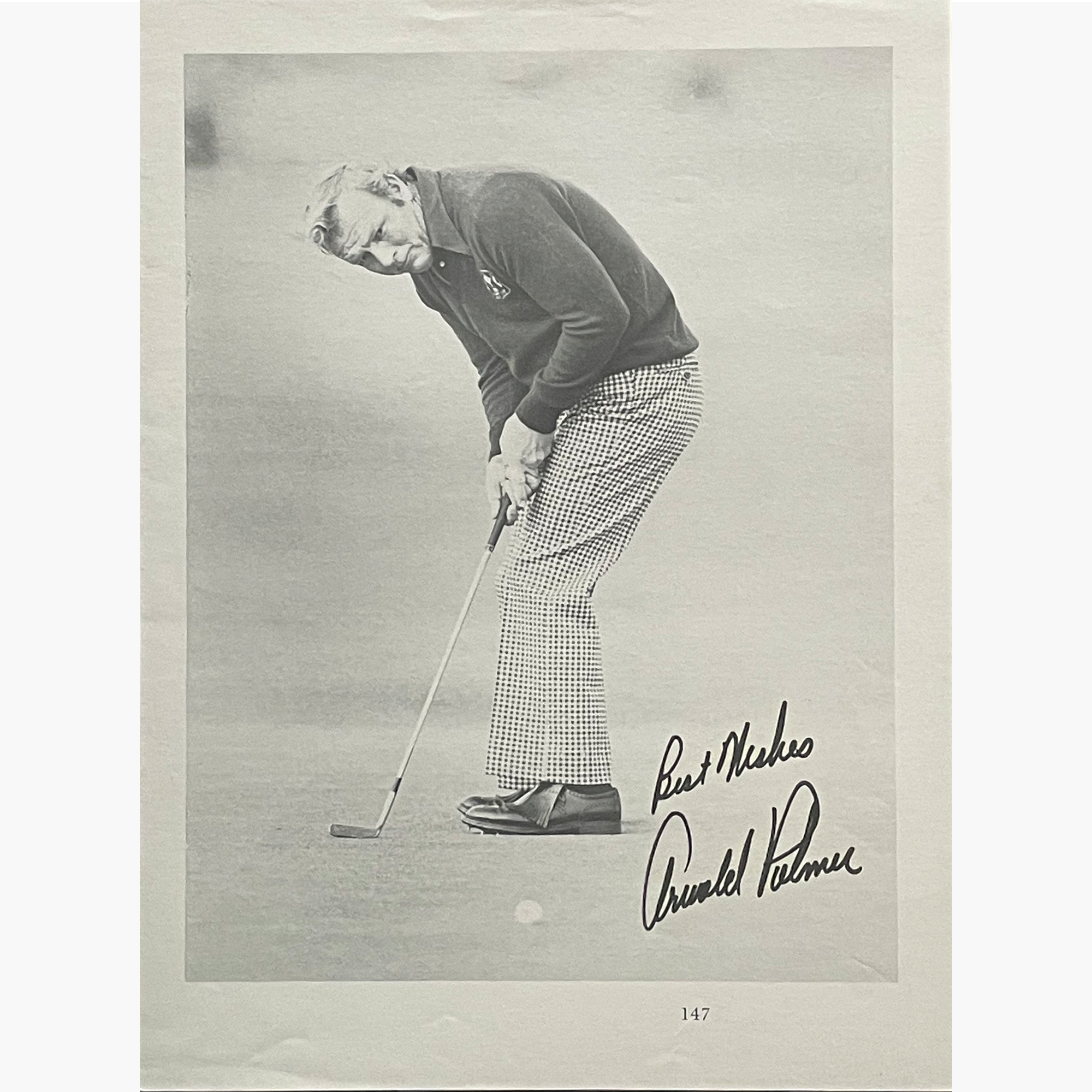 Arnold Palmer – Signed 21cm x 16cm Magazine Picture