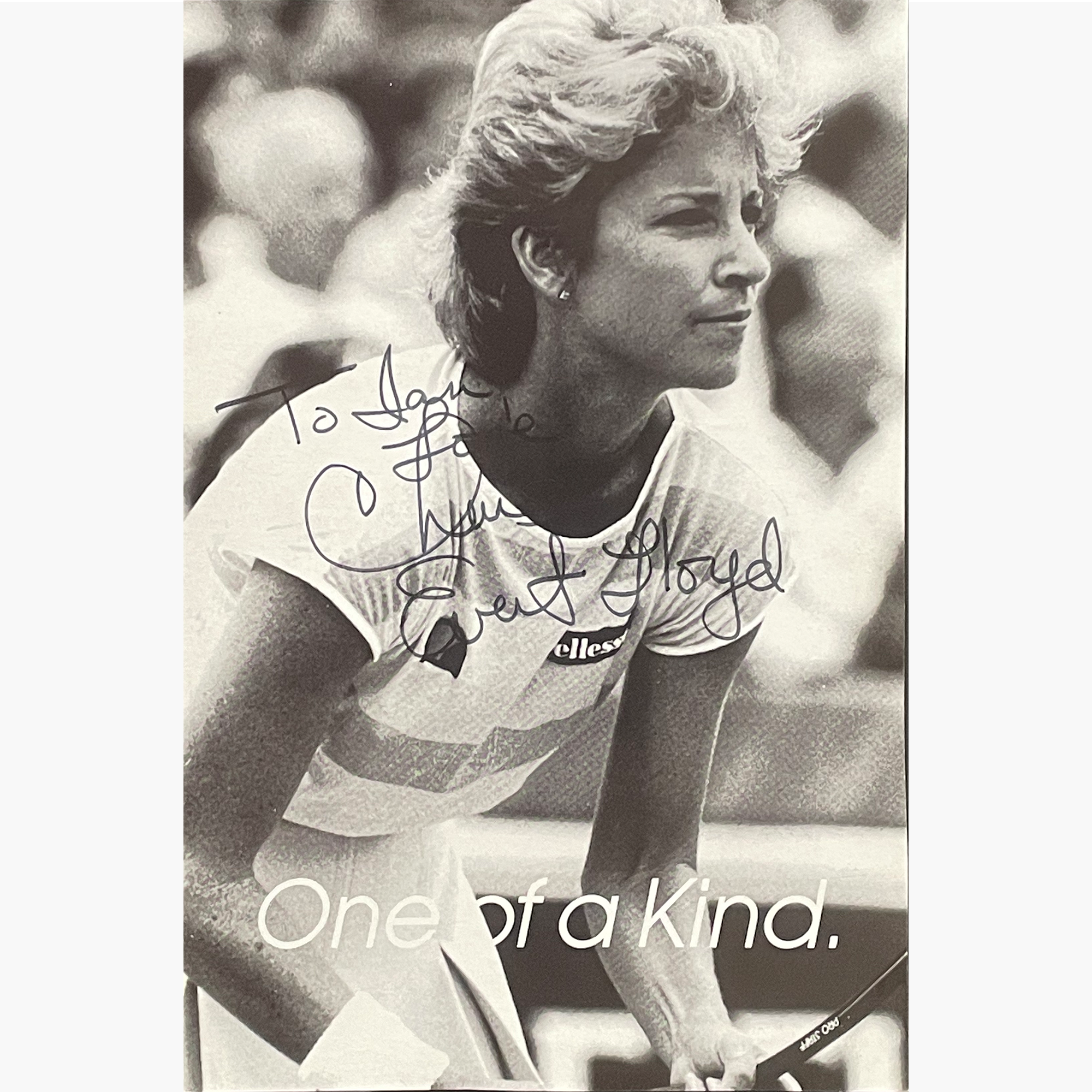 Chris Evert Lloyd - Signed 19cm x 12.5cm Black & White Magazine Picture