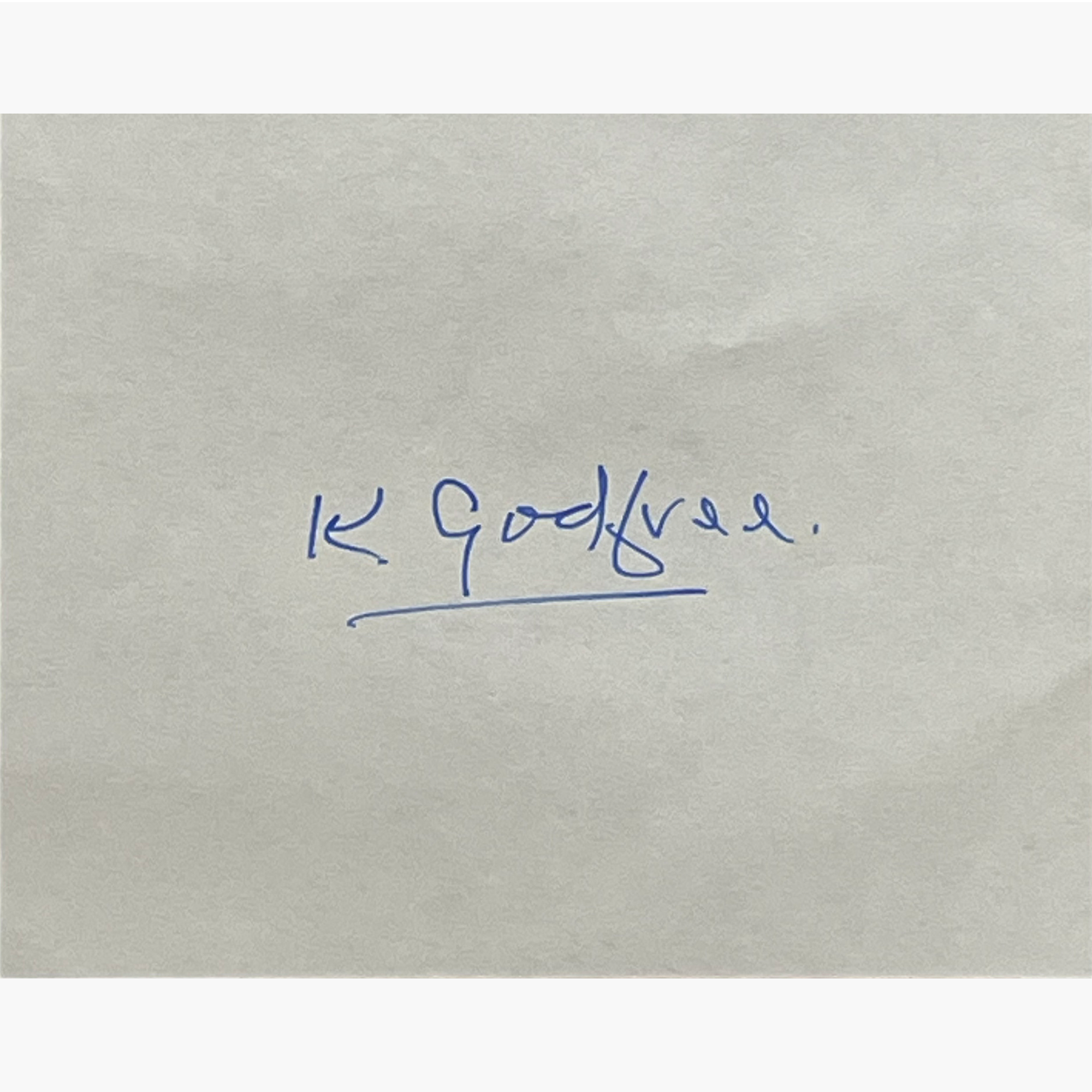 Kitty Godfree - Signed 12cm x 12cm Plain White Paper