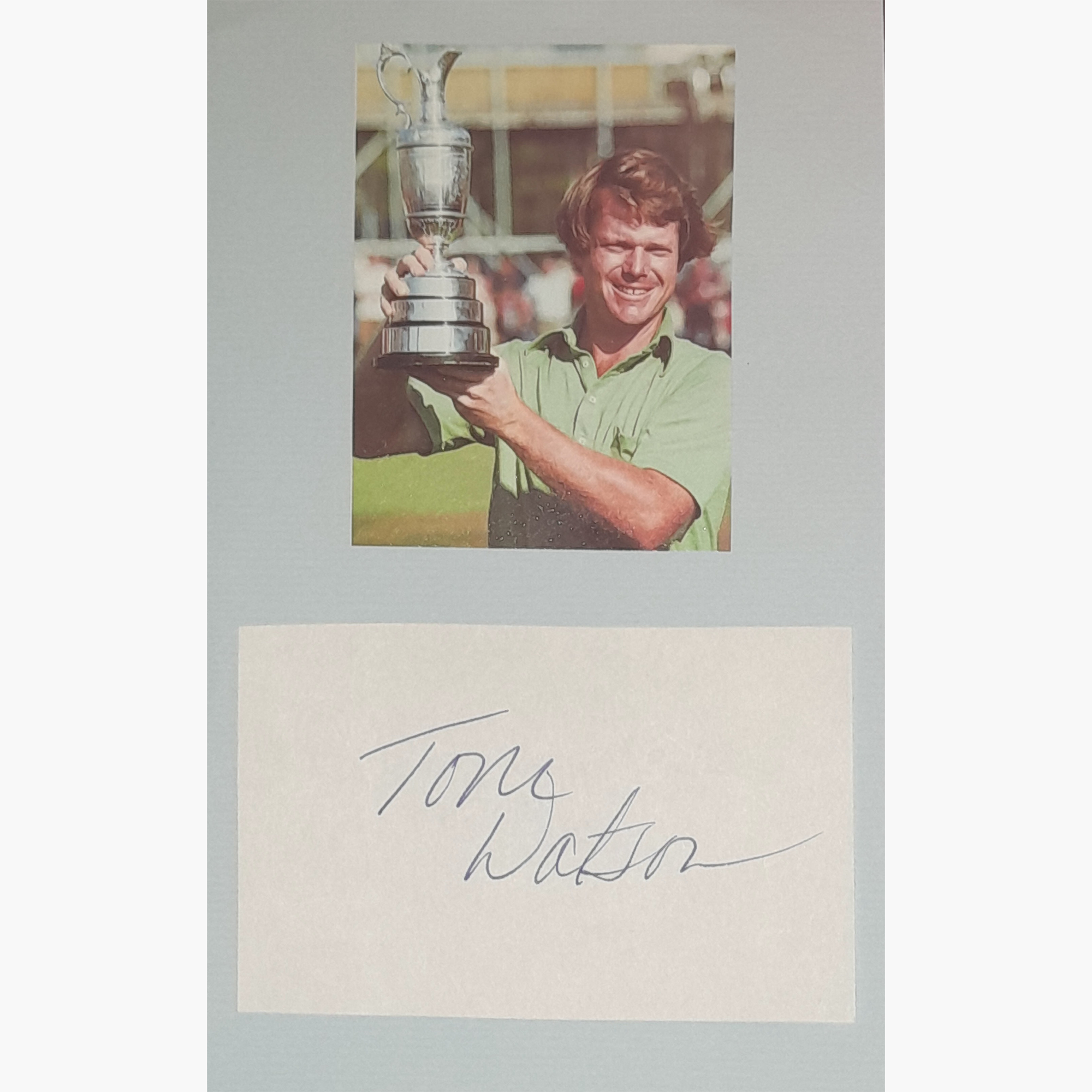 Tom Watson – Signed 21.2cm x 13cm White Card