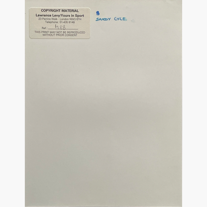 Sandy Lyle – Signed 21.5cm x 15cm Black & White Press Photo