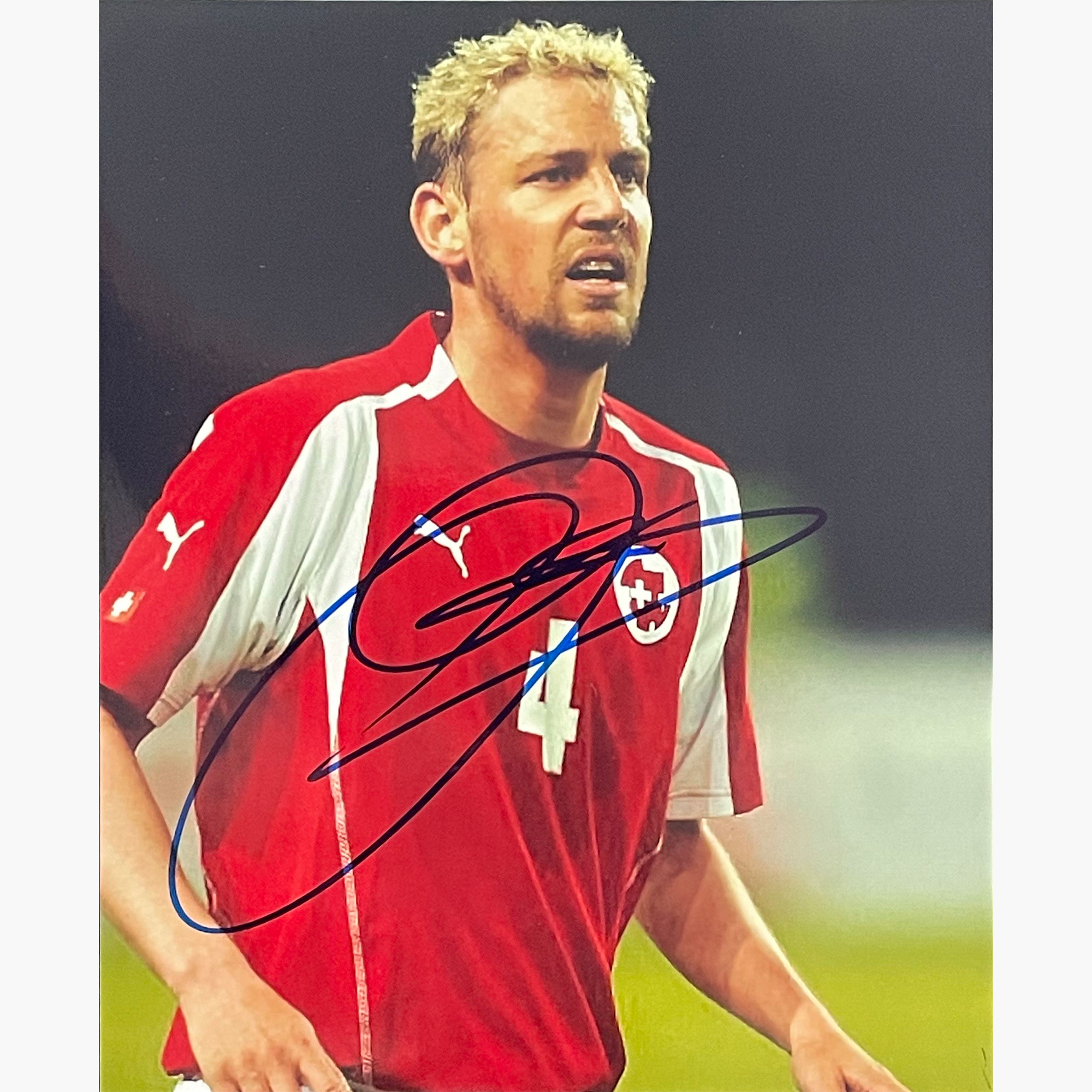 Stéphane Henchoz – Signed 18.5cm x 15.5cm Colour Action Photo