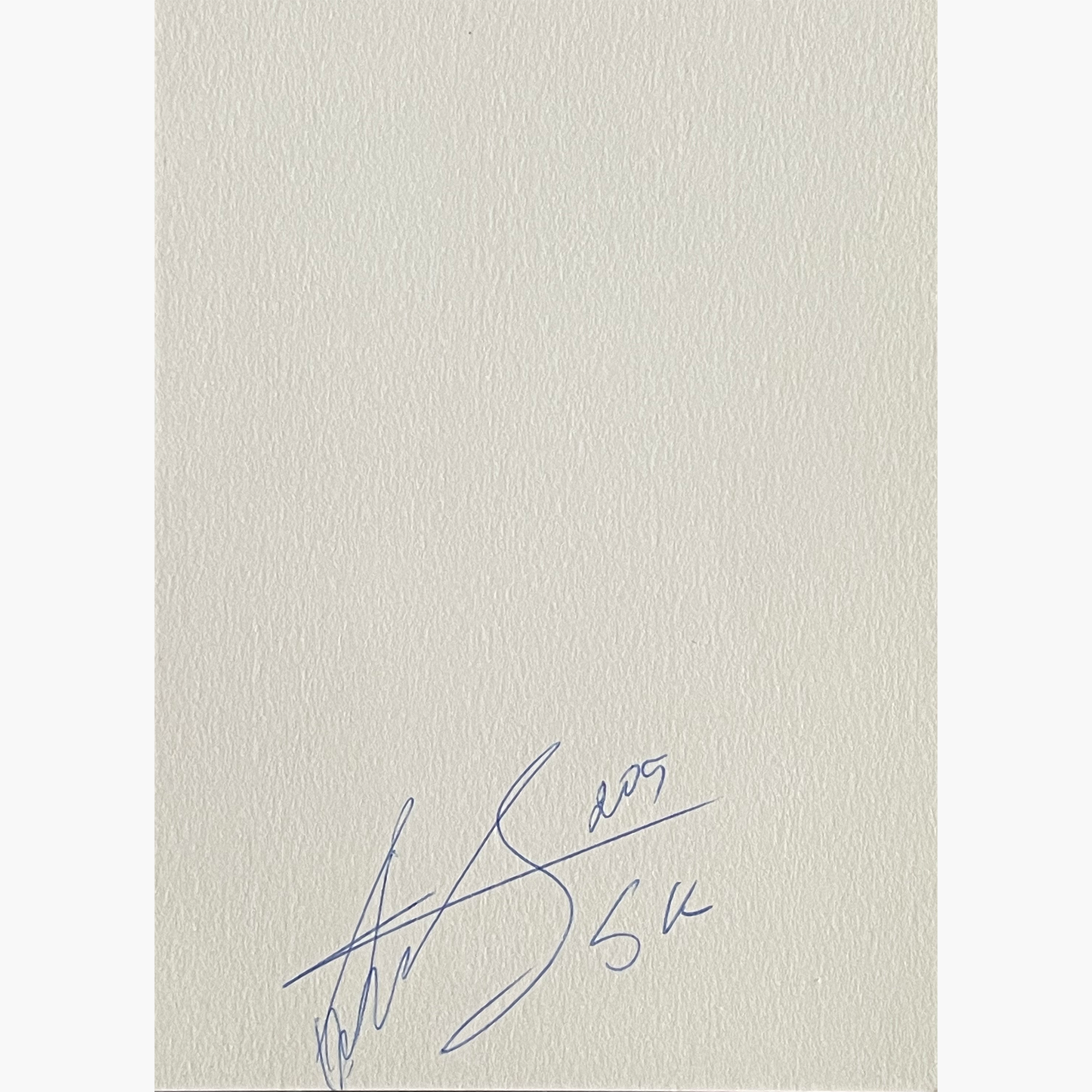 Stefka Kostadinova – Signed 10cm x 9cm Plain White Card