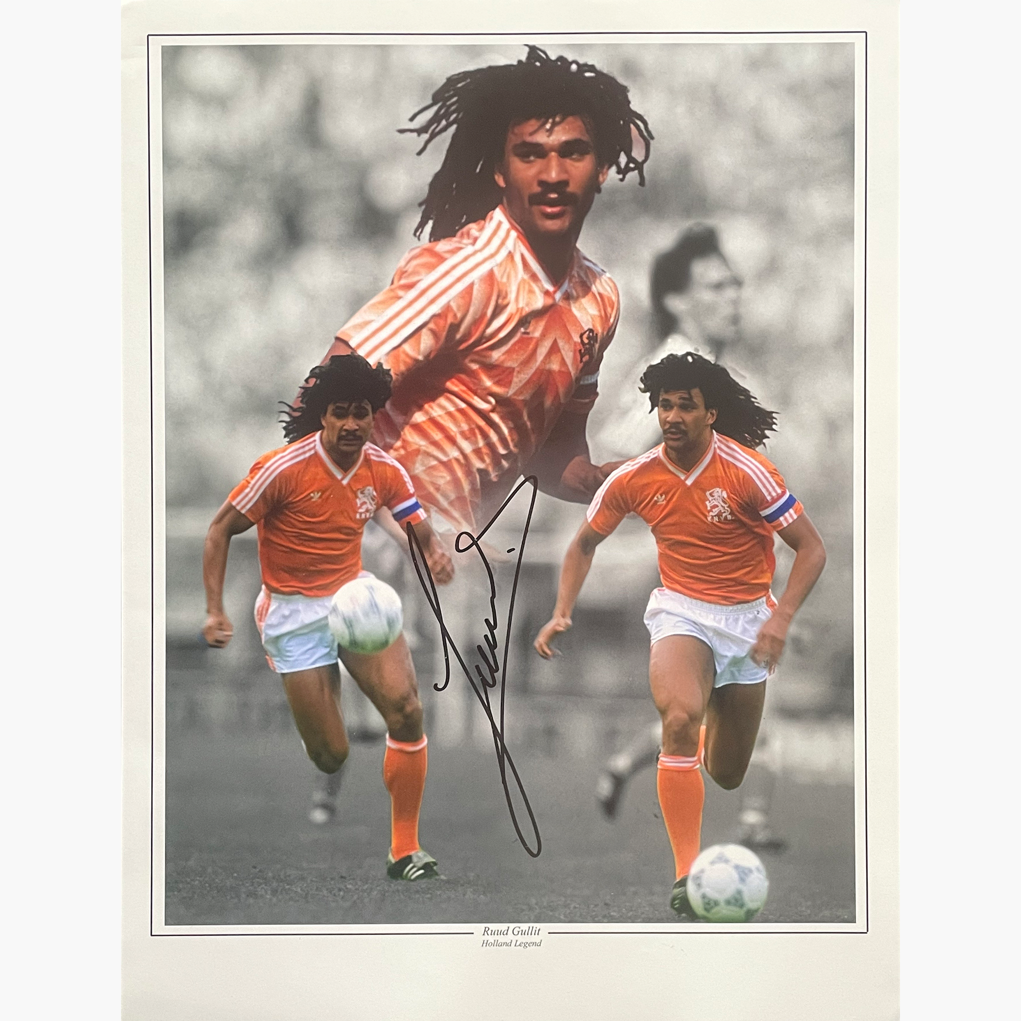 Ruud Gullit – Signed 40.8cm x 30.5cm Colour Montage