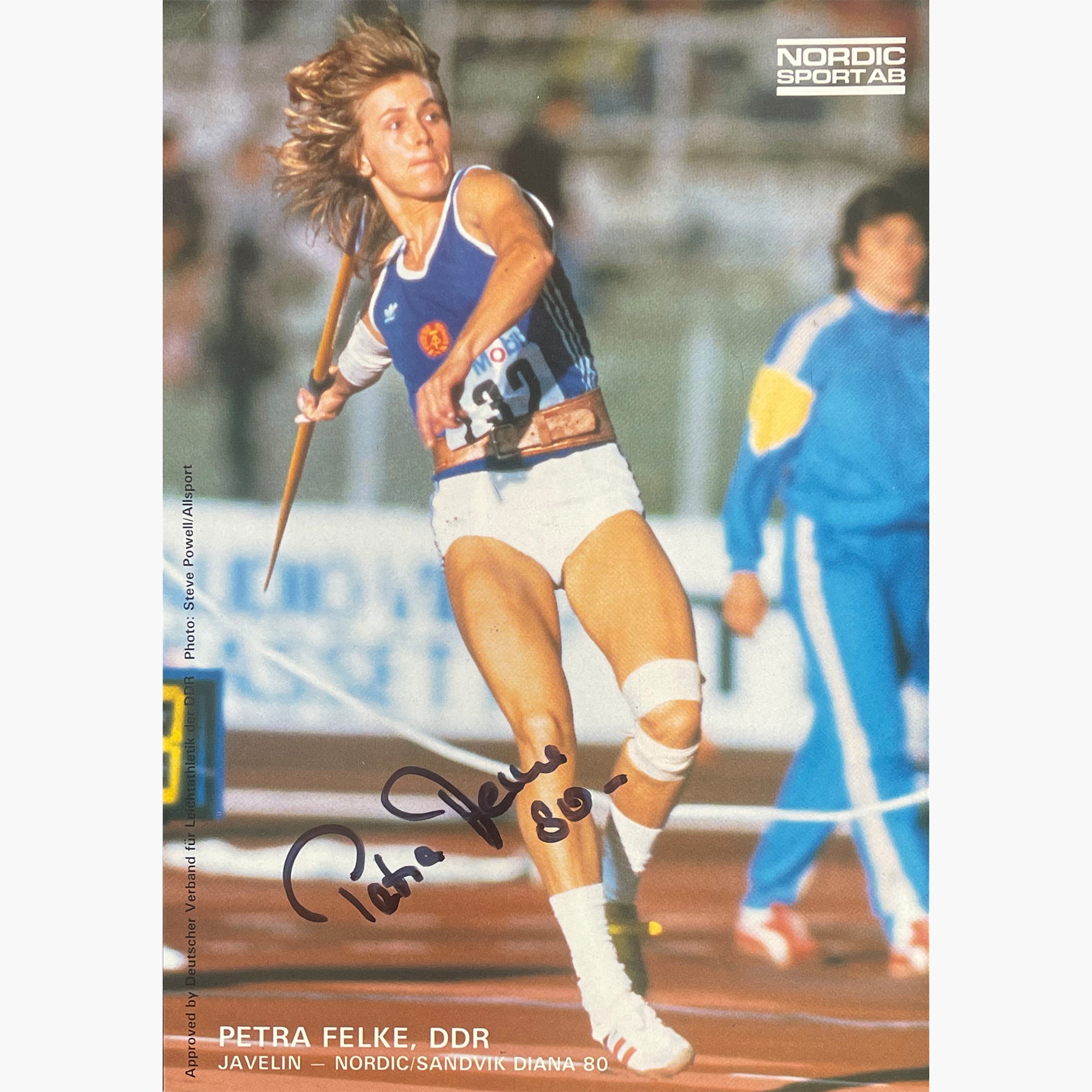 Petra Felke – Signed 21cm x 14.7cm Official Nordic Sportab Photo Card
