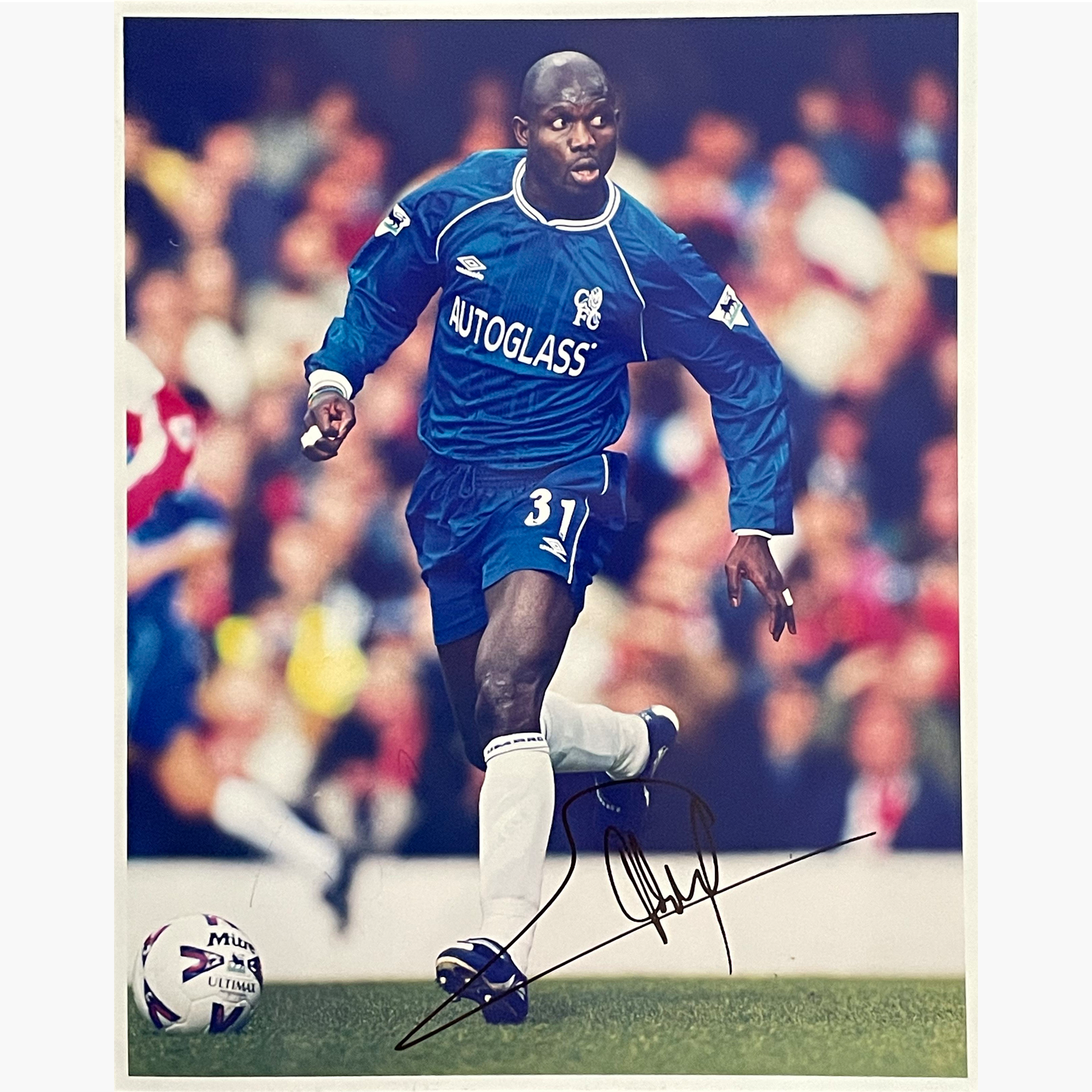 George Weah – Signed 25.5cm x 20cm Colour Action Photo