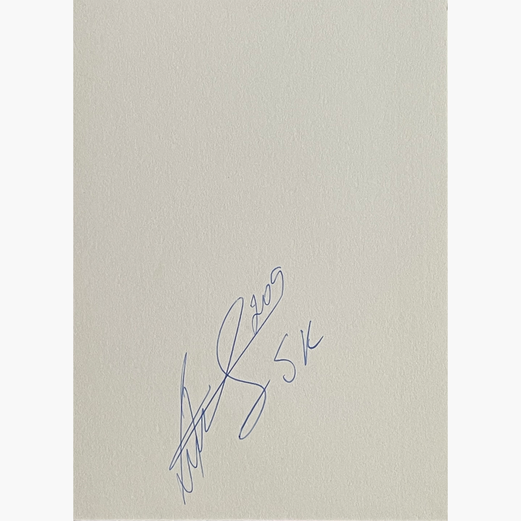Stefka Kostadinova – Signed 10cm x 9cm Plain White Card