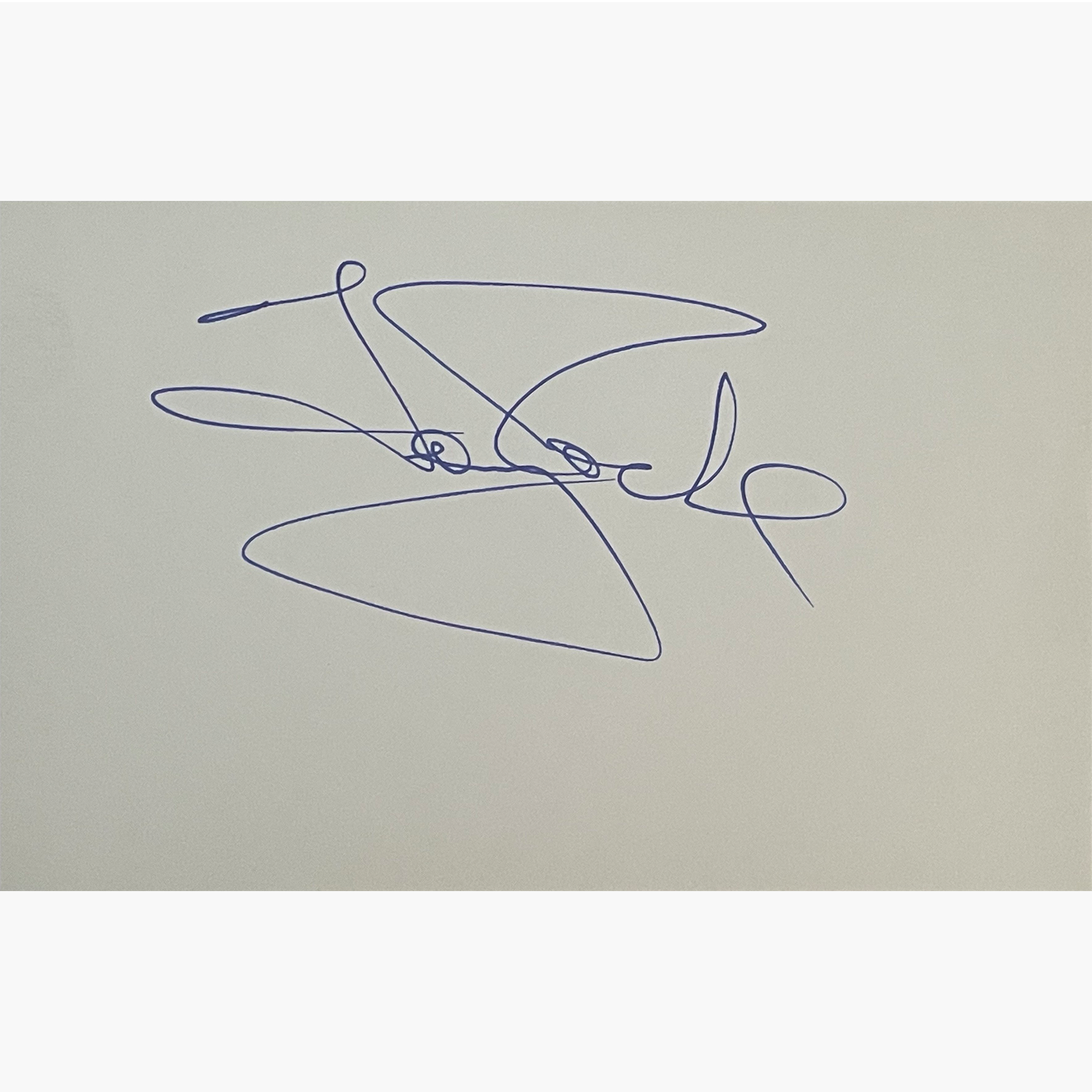 Tony Roche - Signed 14cm x 9cm Plain White Card