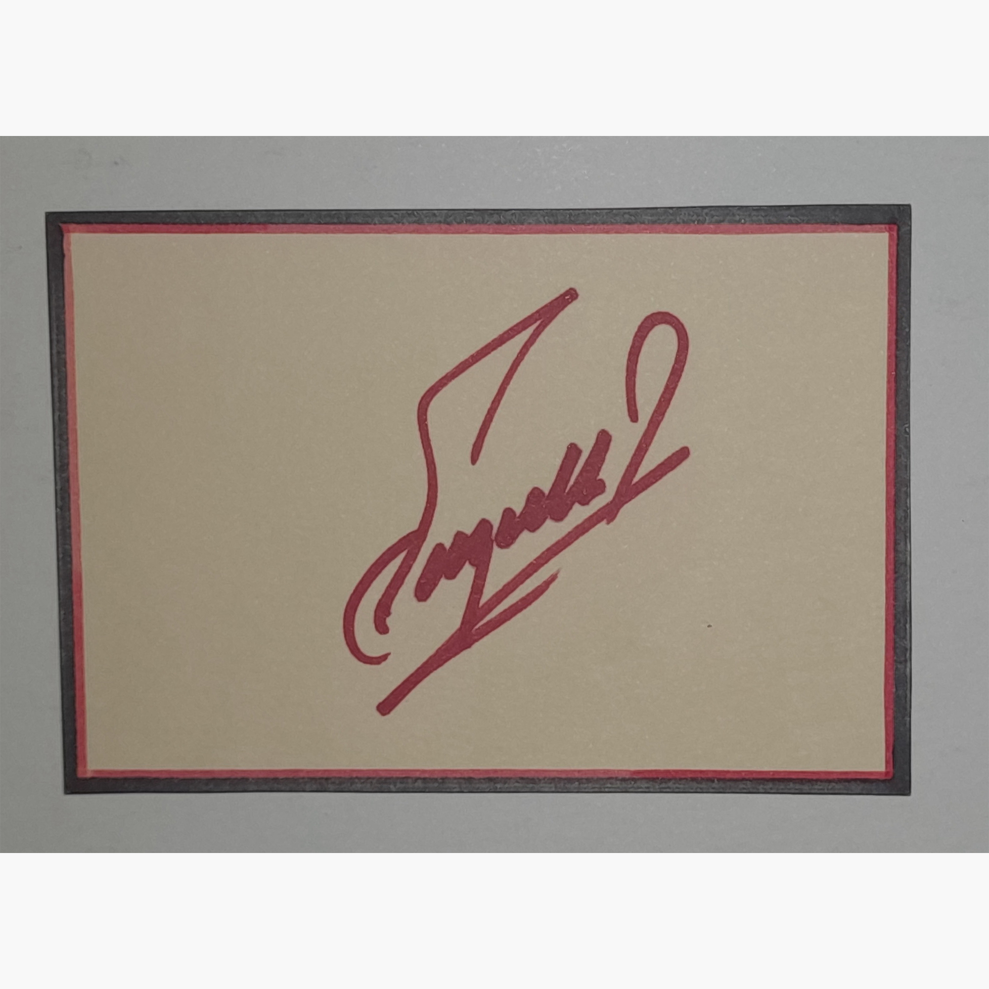 Fuzzy Zoeller – Signed 10.5cm x 7.2cm White Card