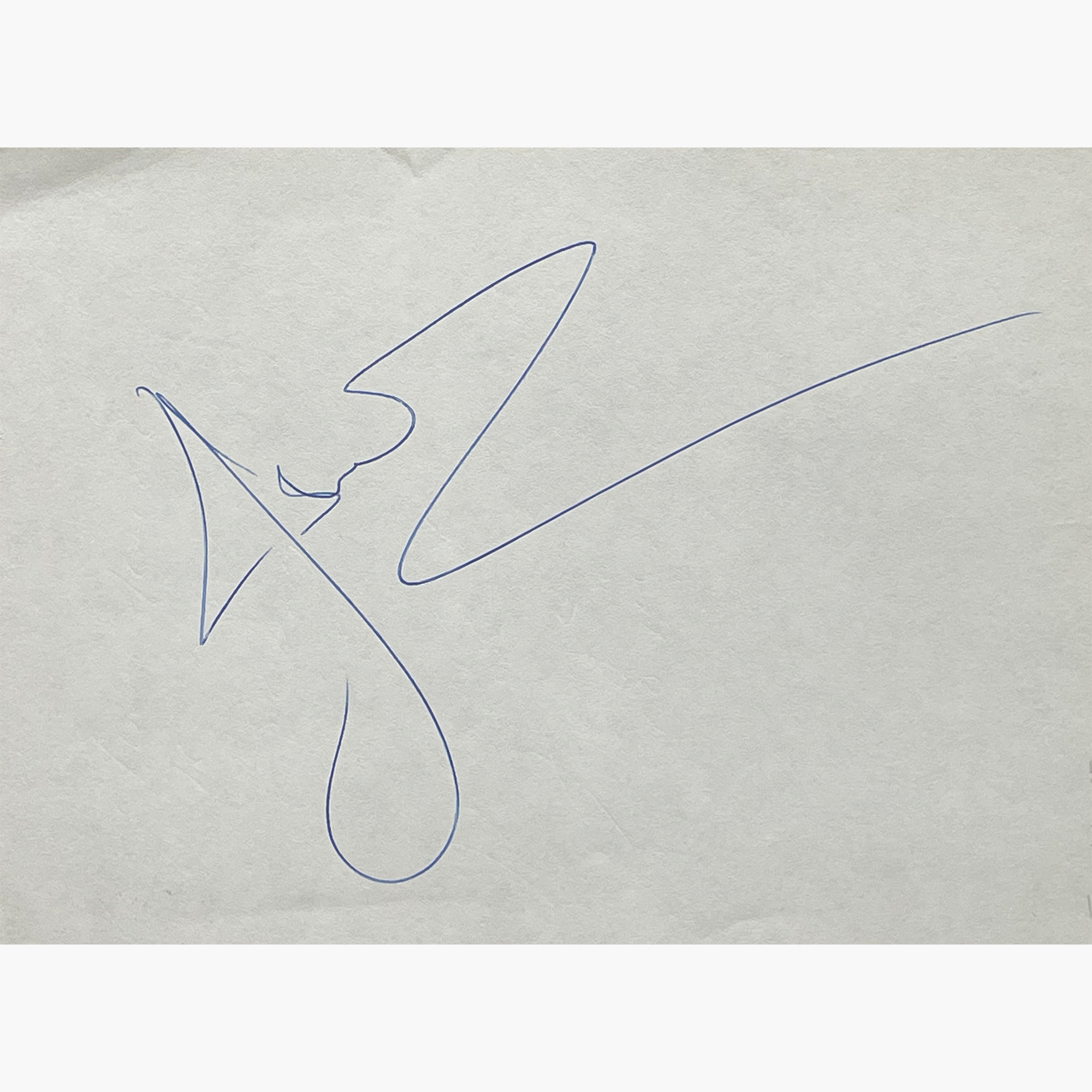 John Walker – Signed 18cm x 12.6cm Slip Of Paper
