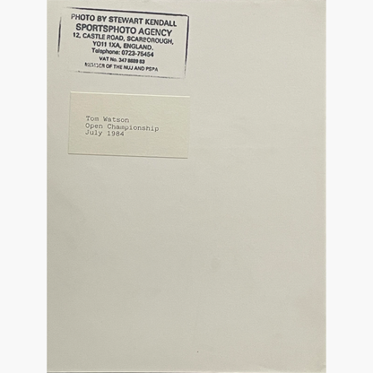 Tom Watson – Signed 21.5cm x 16.5cm Black & White Action Press Photo