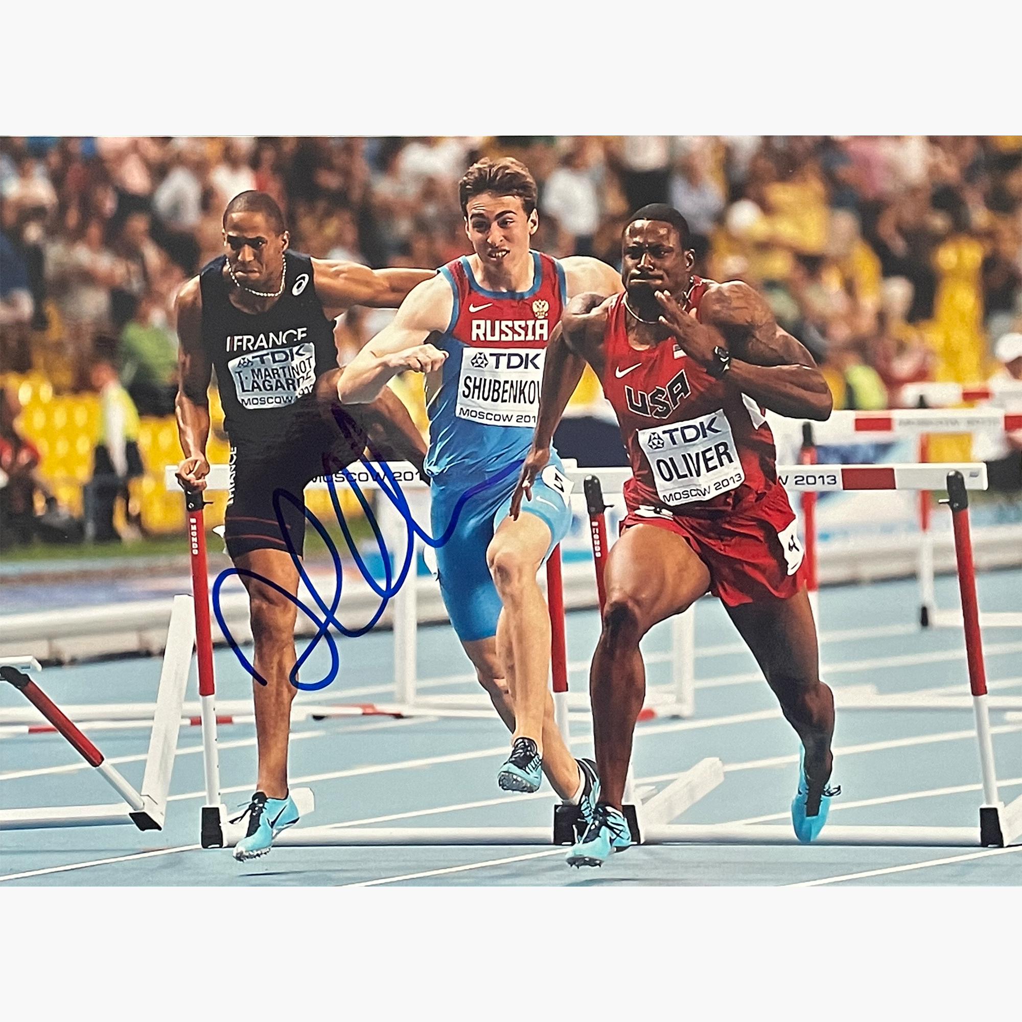 David Oliver – Signed 20.7cm x 15cm Colour Action Photo
