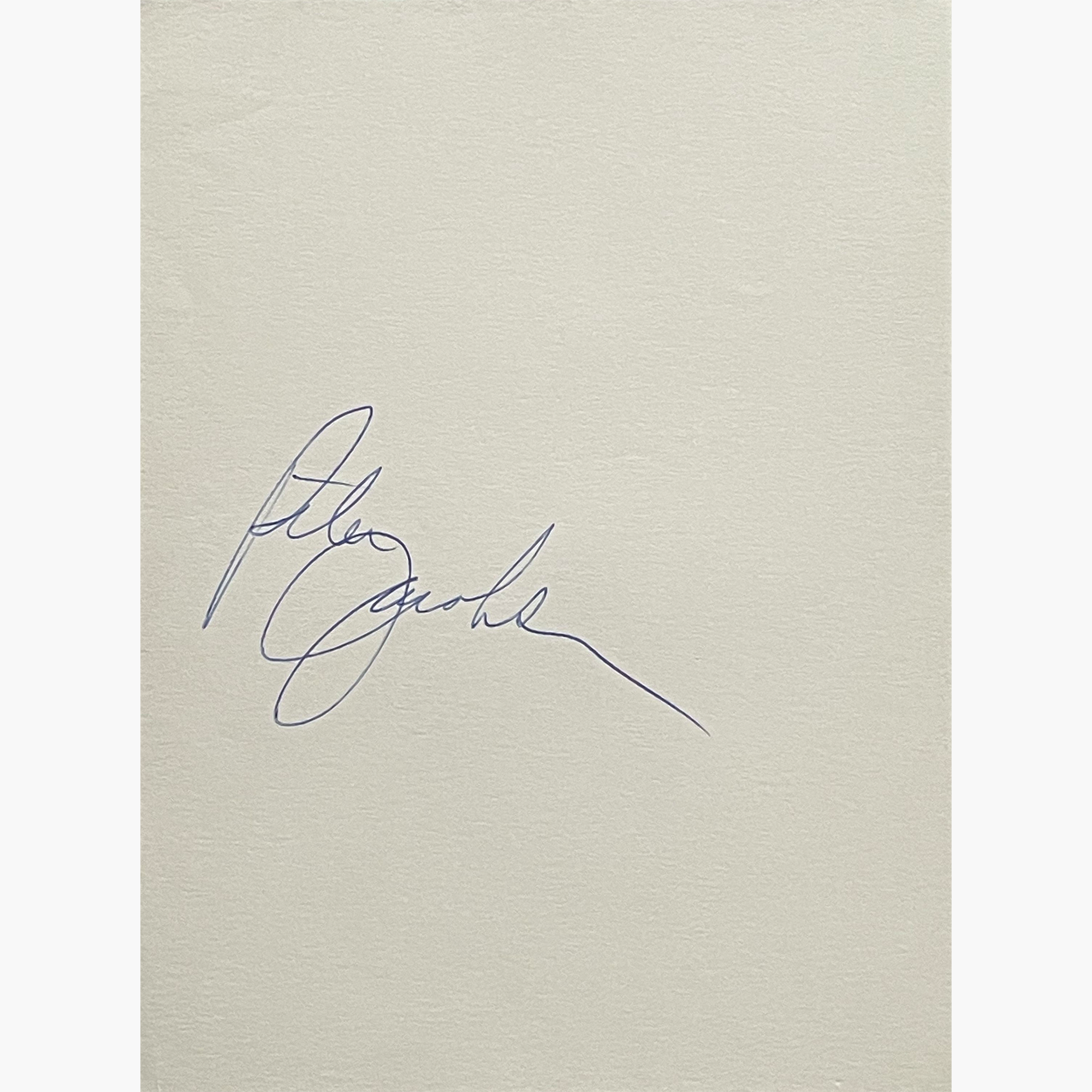 Peter Oosterhuis – Signed 17.8cm x 13.2cm Plain White Page
