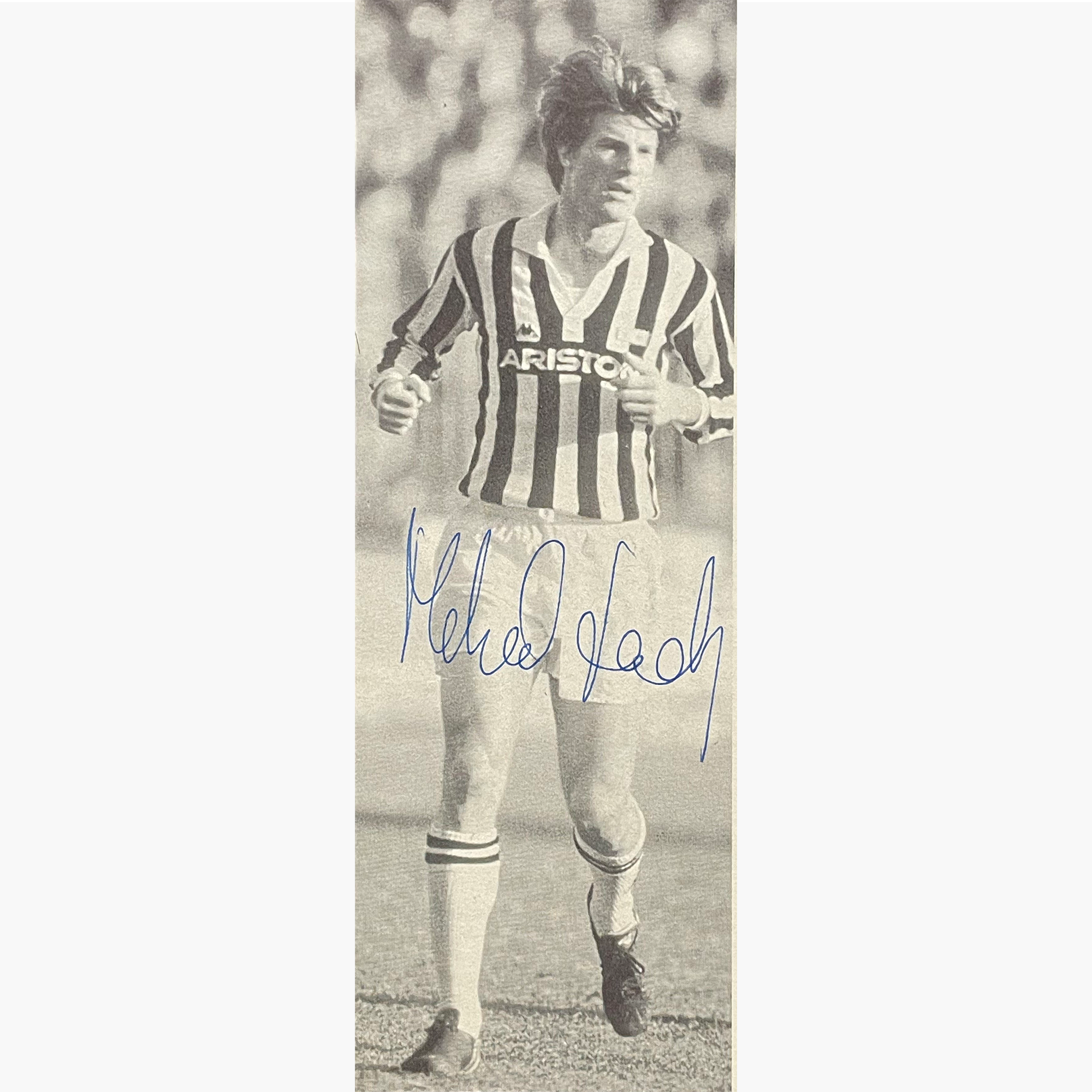 Micheal Laudrup – Signed 16.8cm x 5.8cm Black & White Magazine Picture