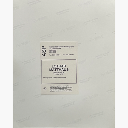 Lothar Matthaus – Signed 25.5cm x 20cm Colour Action Press Photo