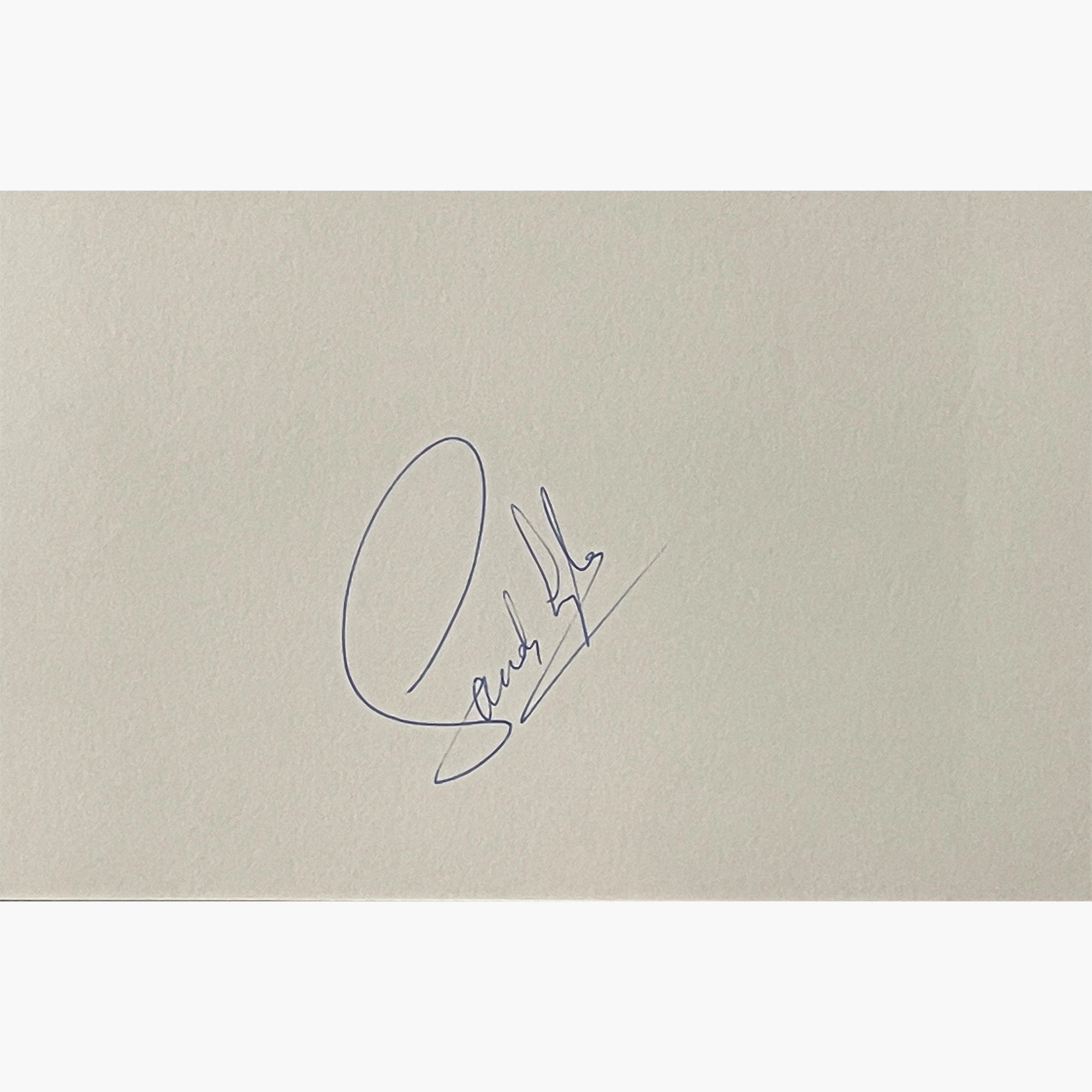 Sandy Lyle – Signed 15.3cm x 10cm Plain White Card