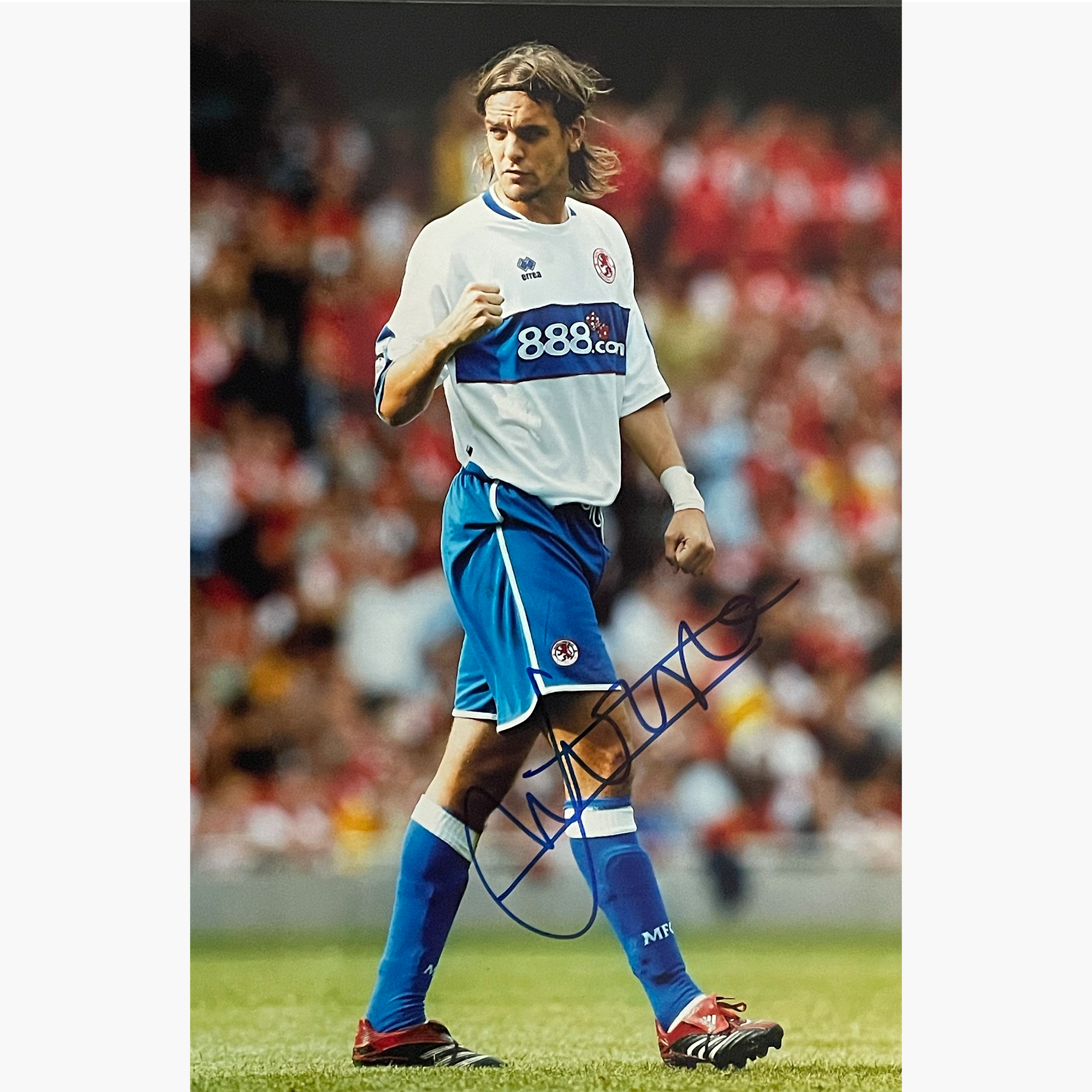 Jonathan Woodgate – Signed 30cm x 20cm Colour Action Photo