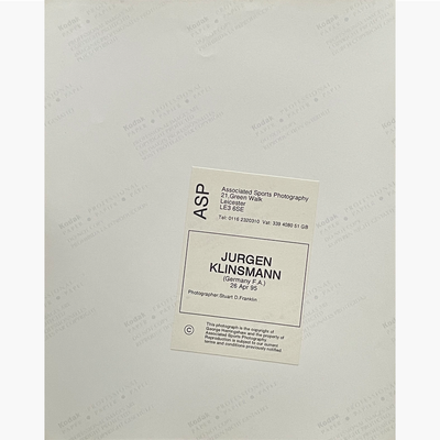 Jurgen Klinsmann – Signed 25.5cm x 20cm Colour Press Photo
