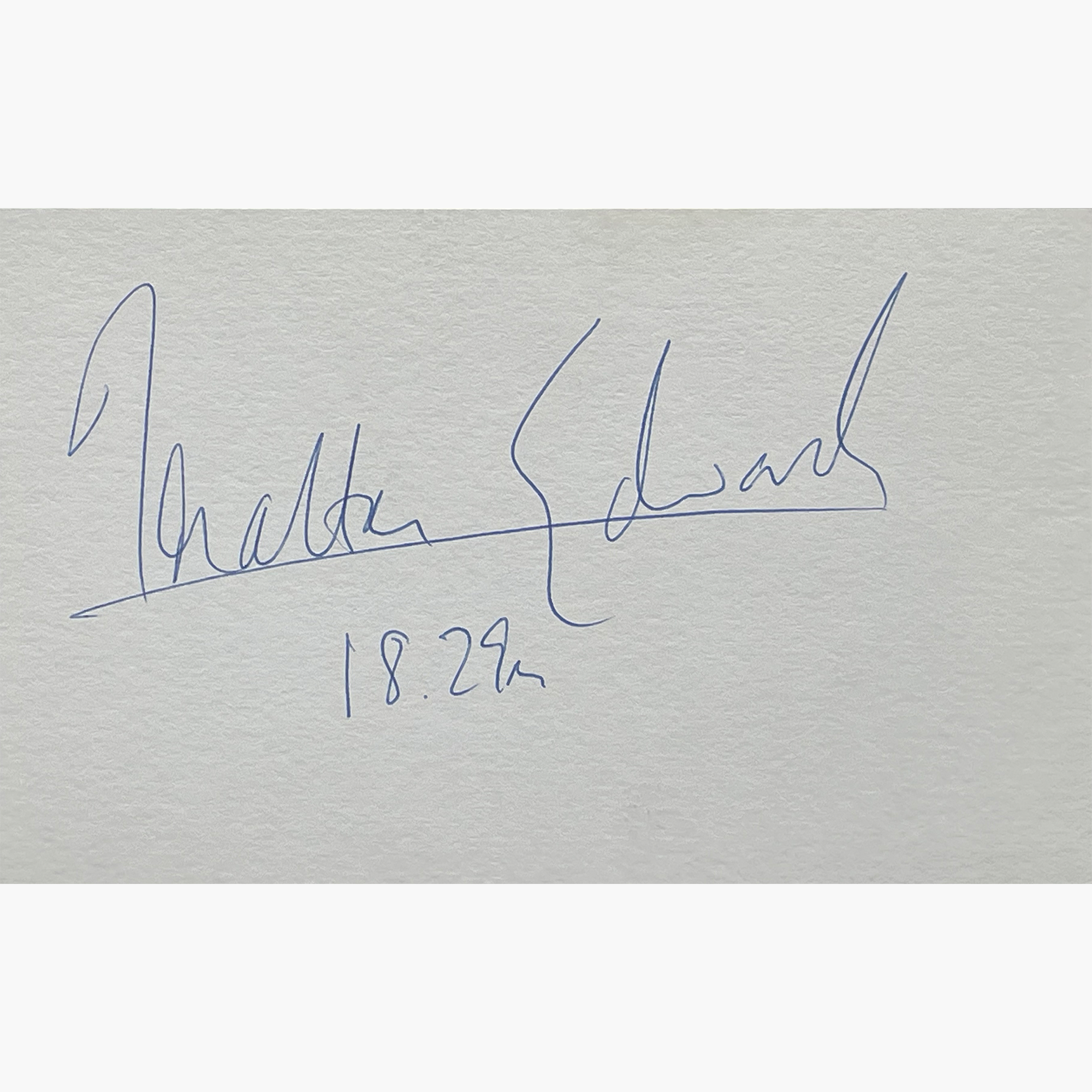Jonathan Edwards – Signed 15.2cm x 10.2cm Plain White Card