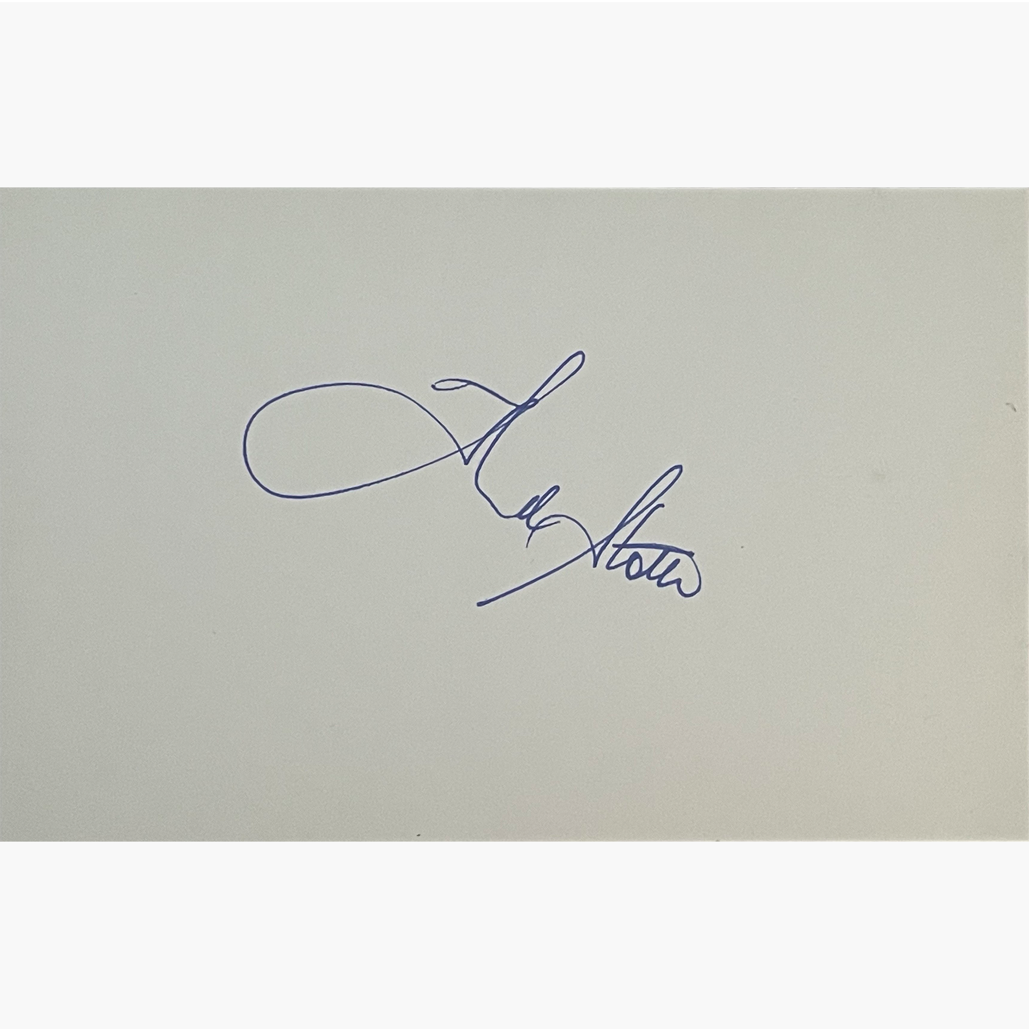 Fred Stolle - Signed 14.5cm x 10.2cm White Card