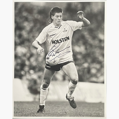 Chris Waddle – Signed 25cm x 20cm Black & White Action Press Photo