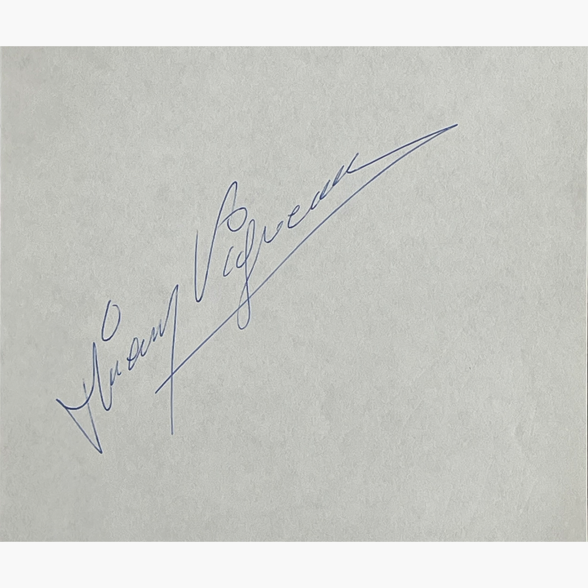 Thierry Vigneron – Signed 12.6cm x 10cm Slip Of Paper