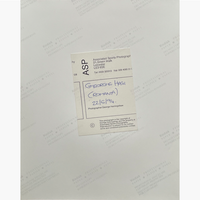 Gheorghe Hagi – Signed 25.5cm x 20.5cm Colour Action Press Photo