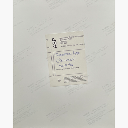 Gheorghe Hagi – Signed 25.5cm x 20.5cm Colour Action Press Photo