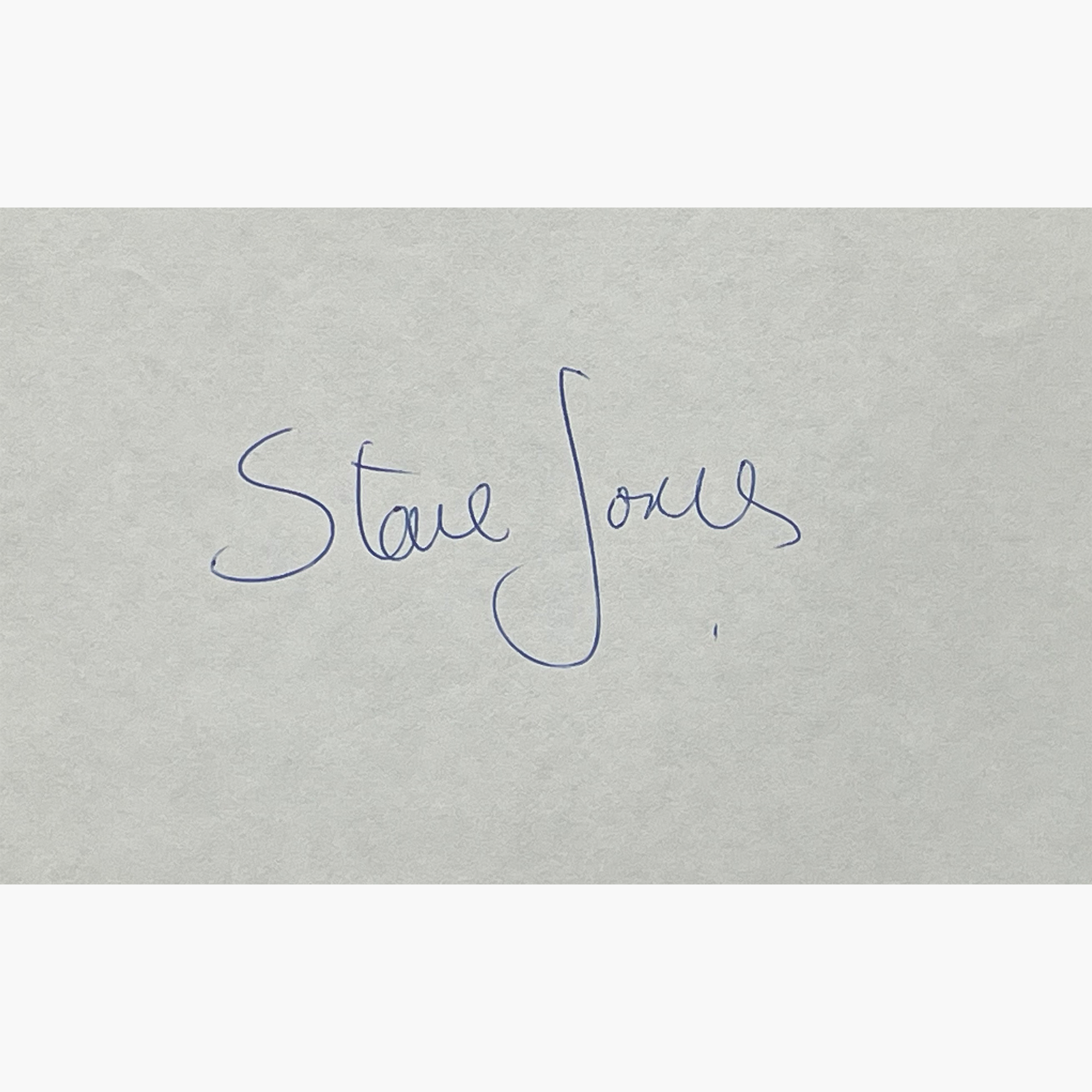 Steve Jones – Signed 12.7cm x 12cm Slip Of Paper