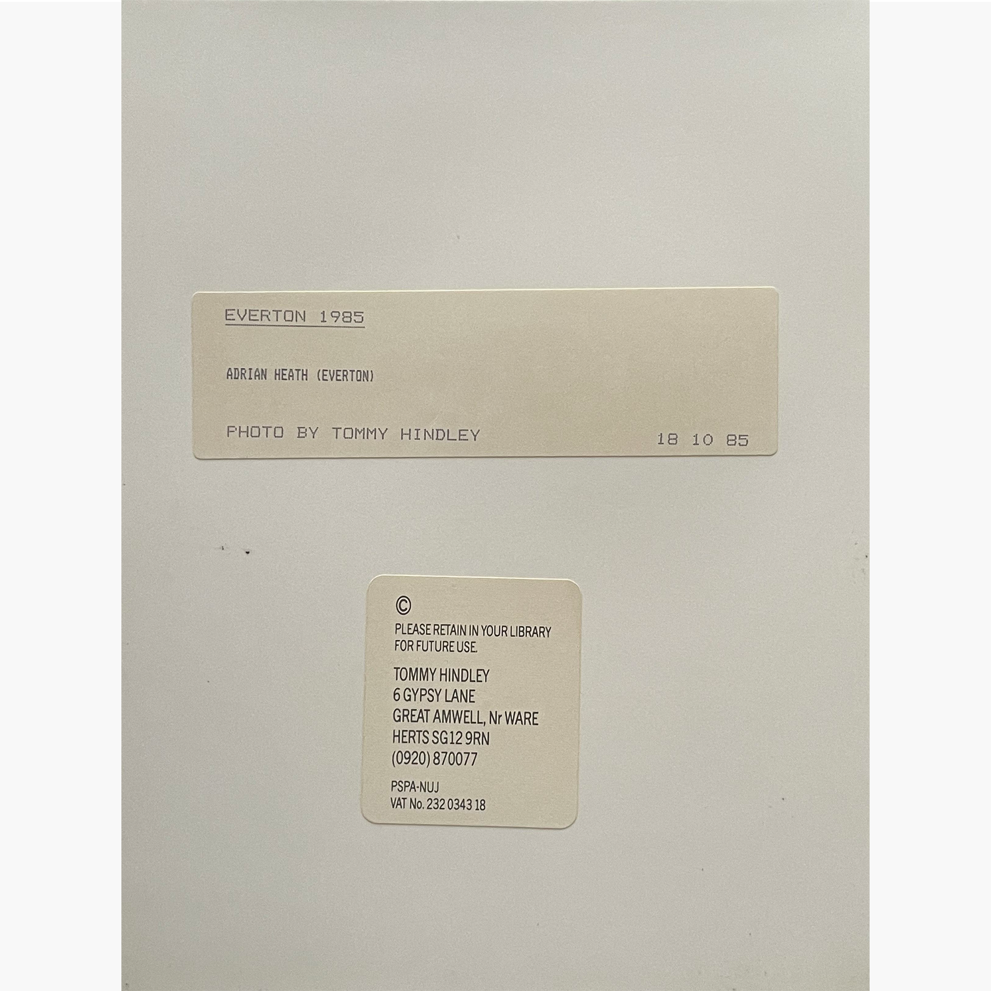 Adrian Heath – Signed 22cm x 16.5cm Black & White Action Press Photo