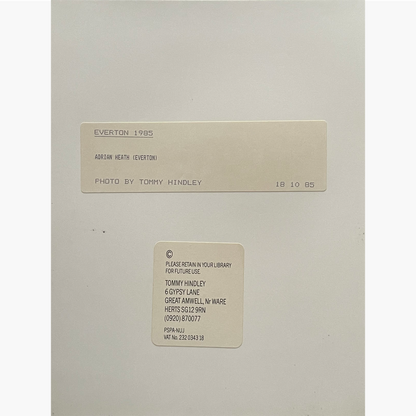 Adrian Heath – Signed 22cm x 16.5cm Black & White Action Press Photo