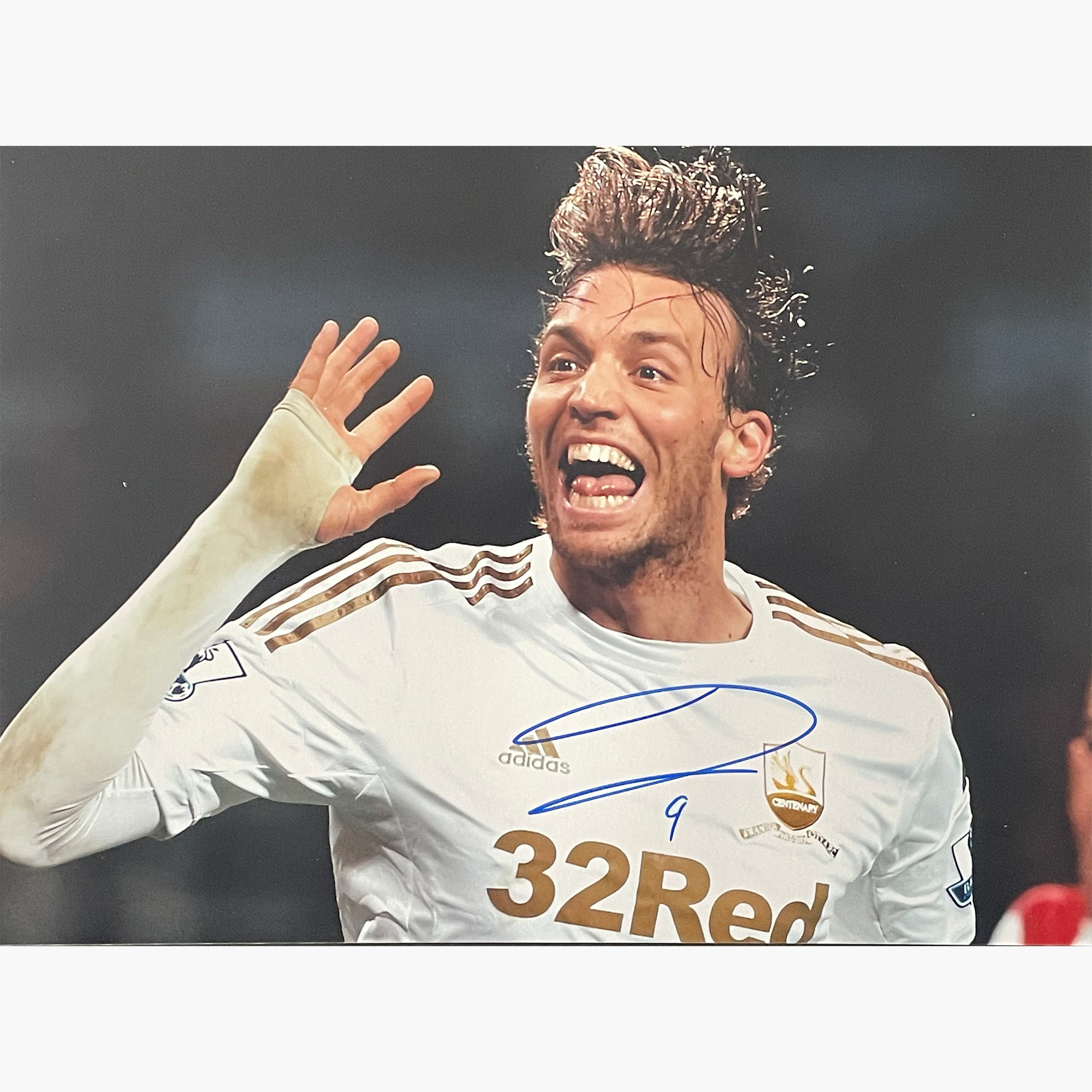 Michu – Signed 28cm x 20.5cm Colour Action Photo