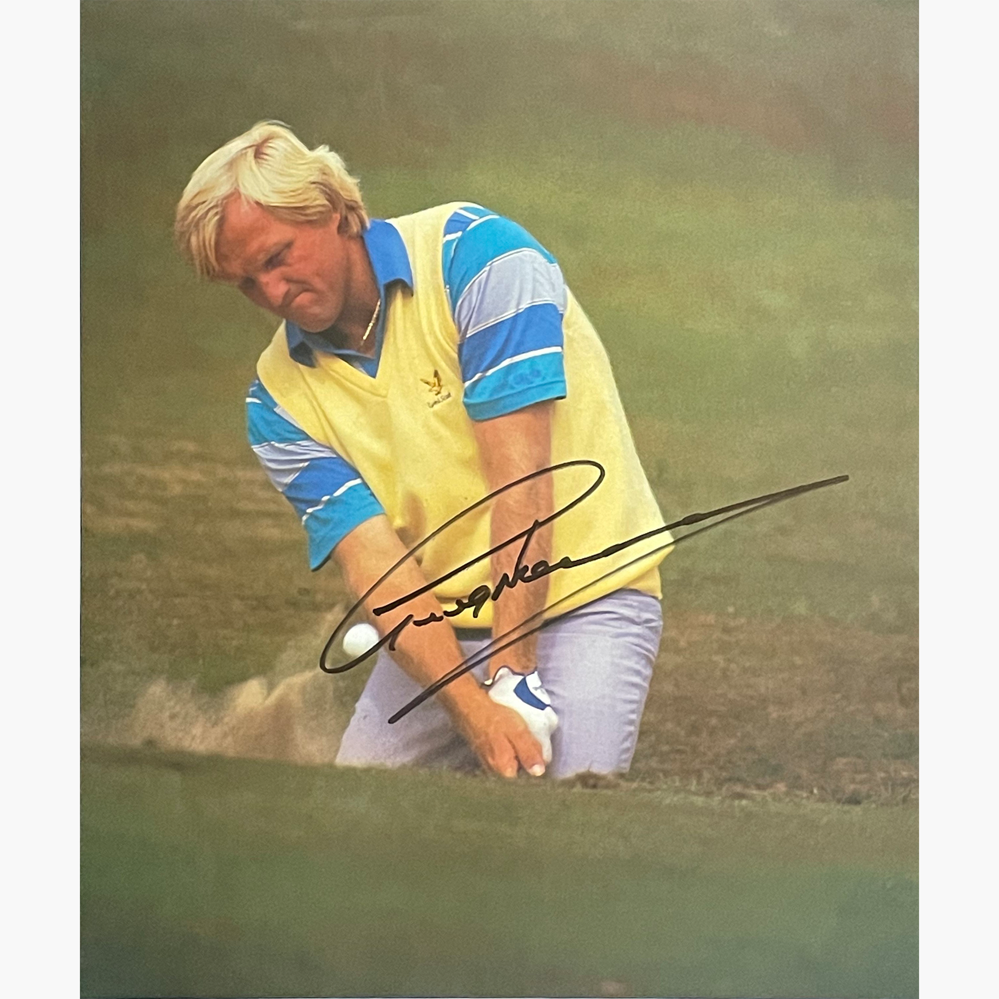 Greg Norman – Signed 26cm x 21.5cm Colour Action Photo