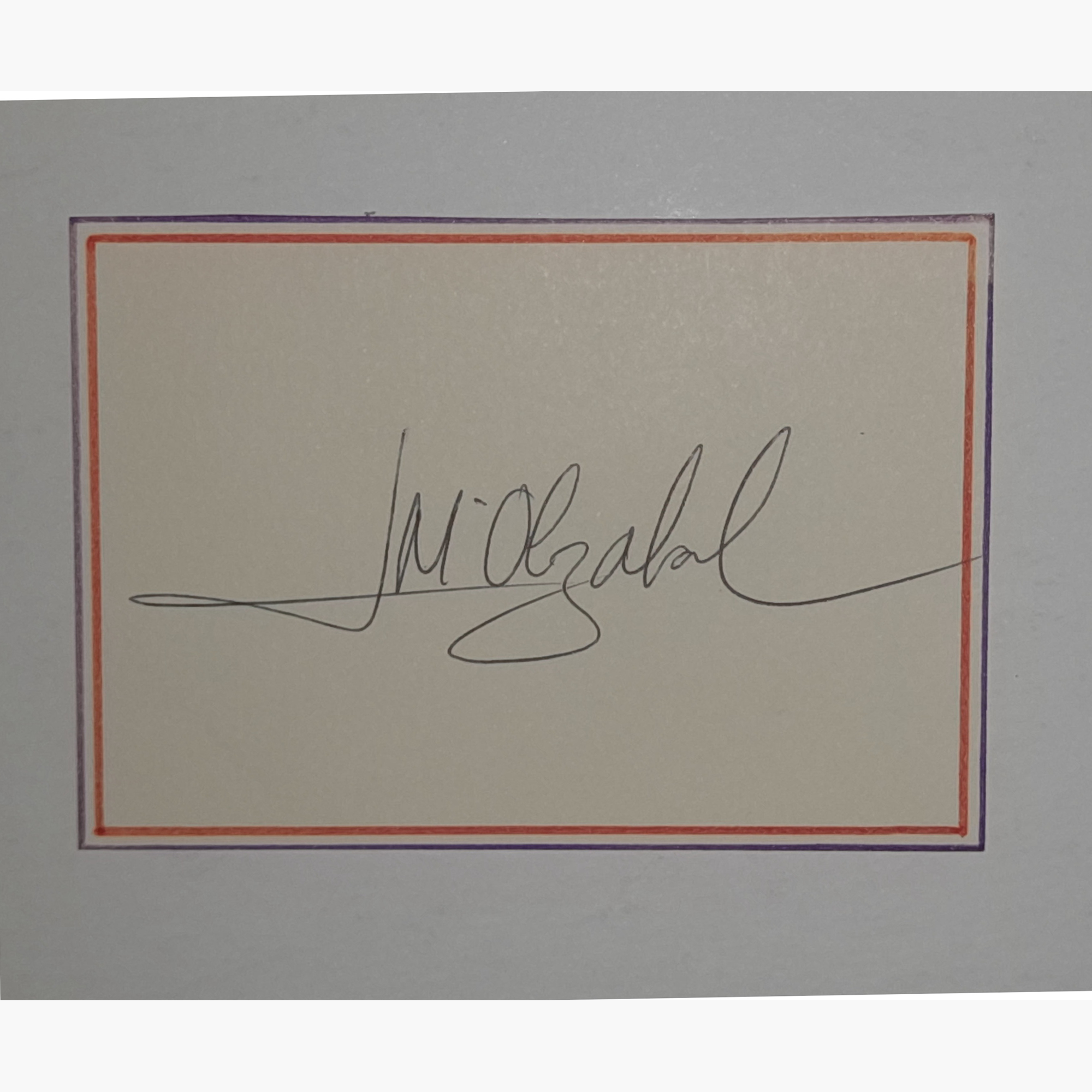 José María Olazabal – Signed 10.3cm x 7.3cm Card