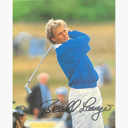 Bernhard Langer – Signed 16.3cm x 13.2cm Colour Action Postcard
