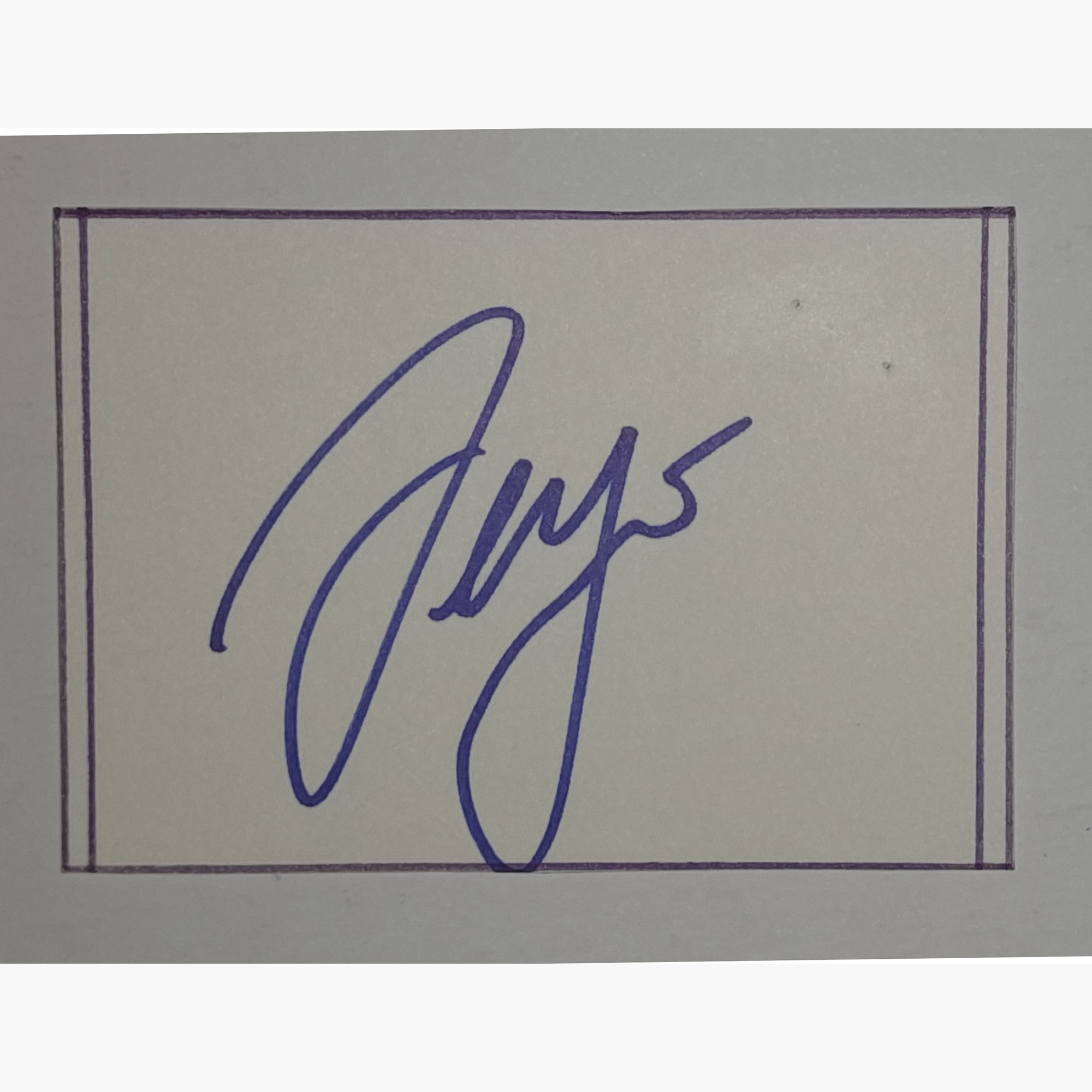 Sergio Garcia – Signed 10.5cm x 17.3cm White Card