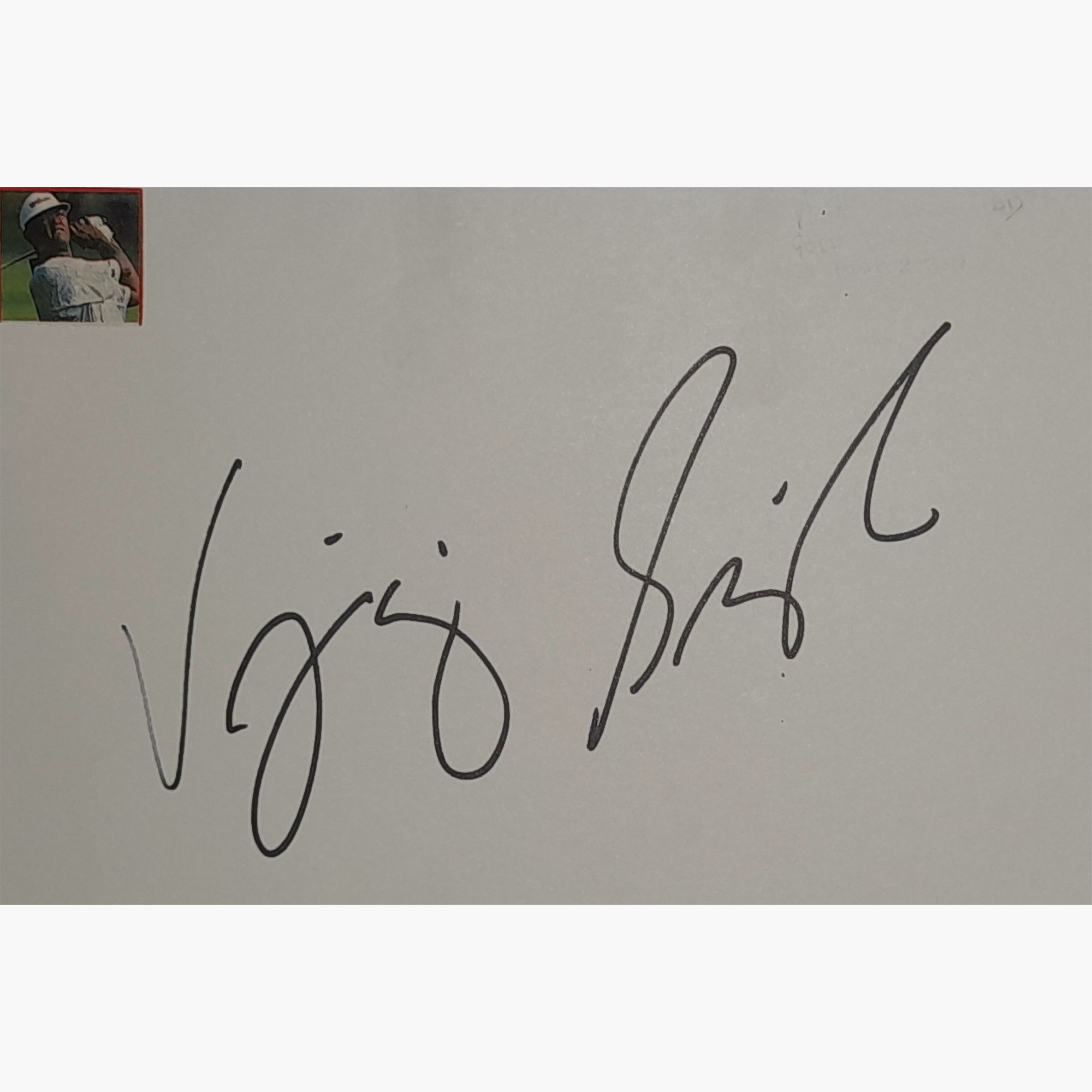 Vijay Singh – Signed 15cm x 10cm White Card