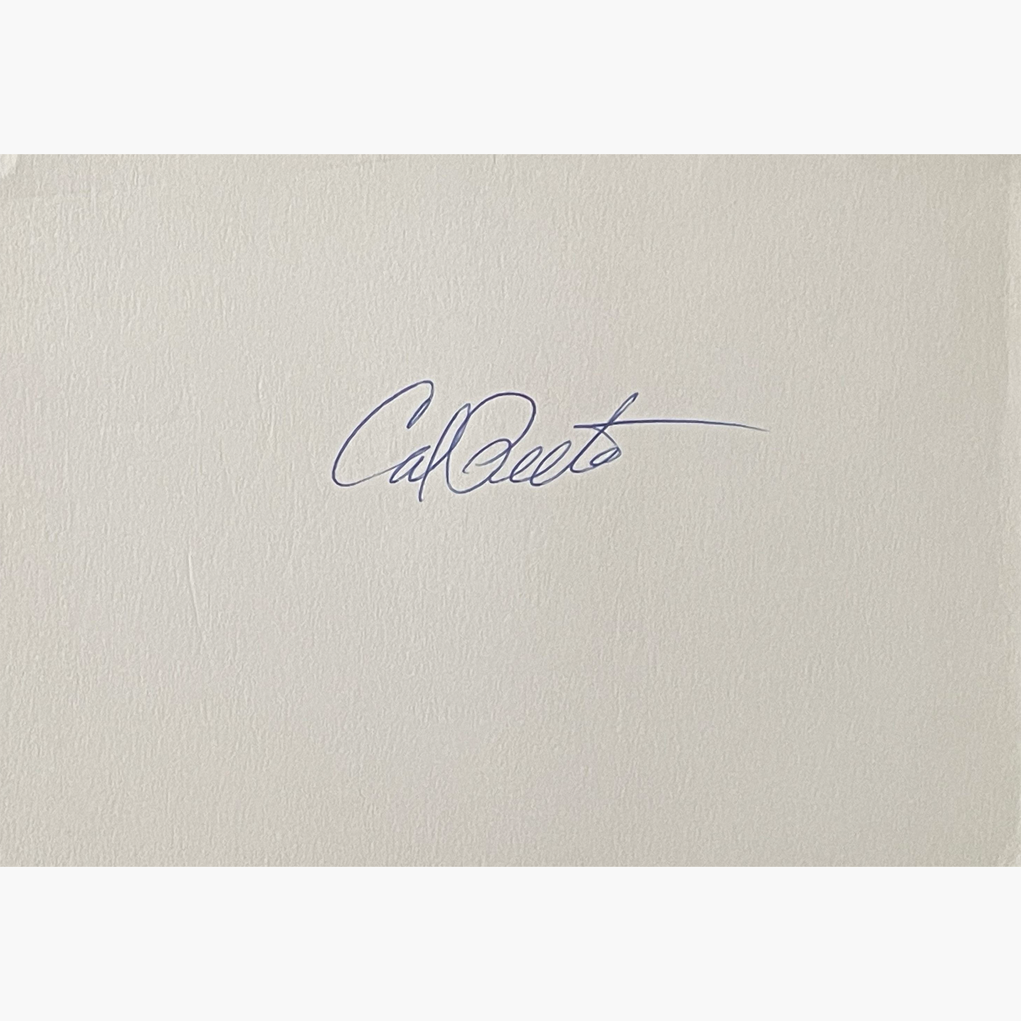 Calvin Pete – Signed 17.8cm x 13.2cm Plain White Page