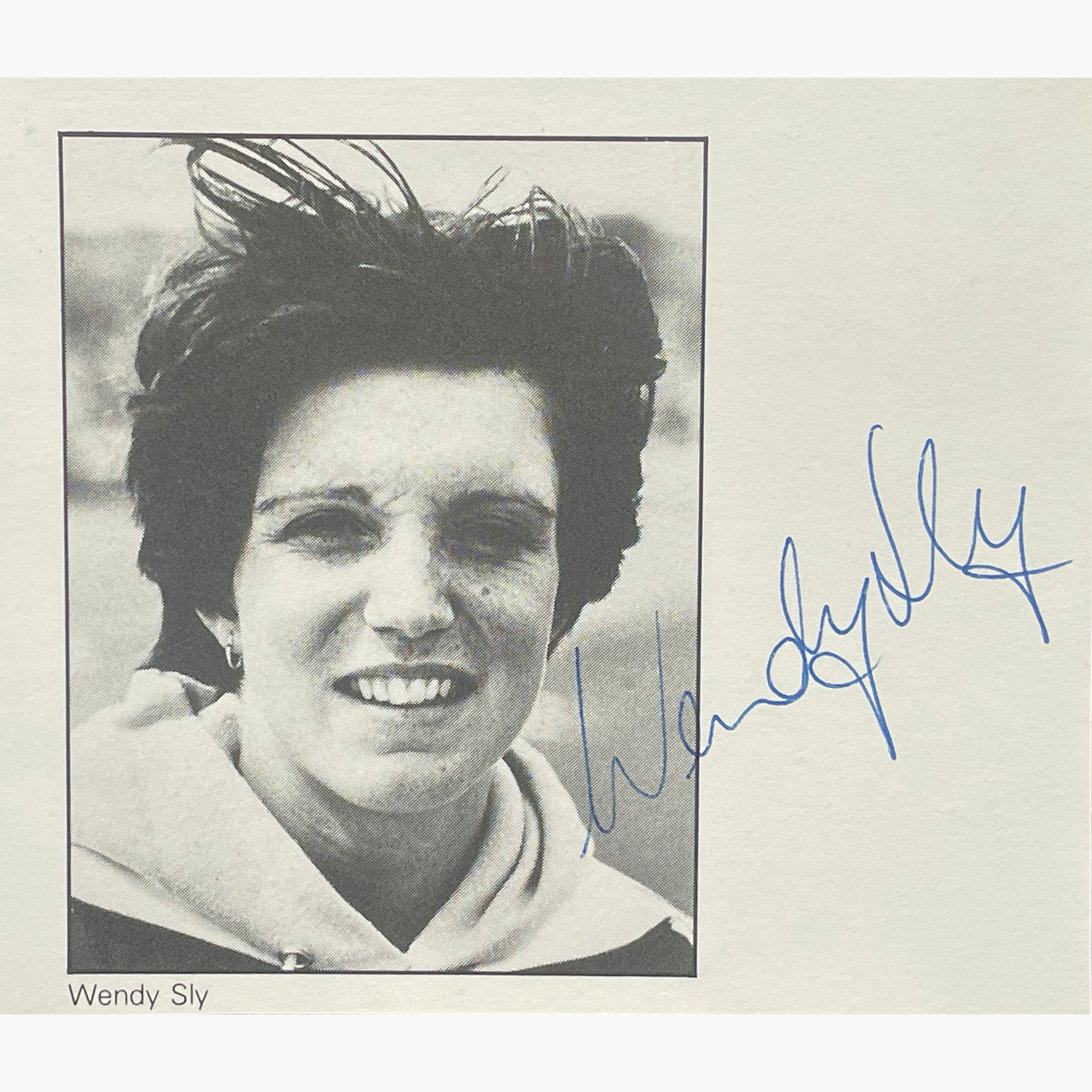 Wendy Sly – Signed 10.5cm x 8.5cm Black & White Magazine Picture