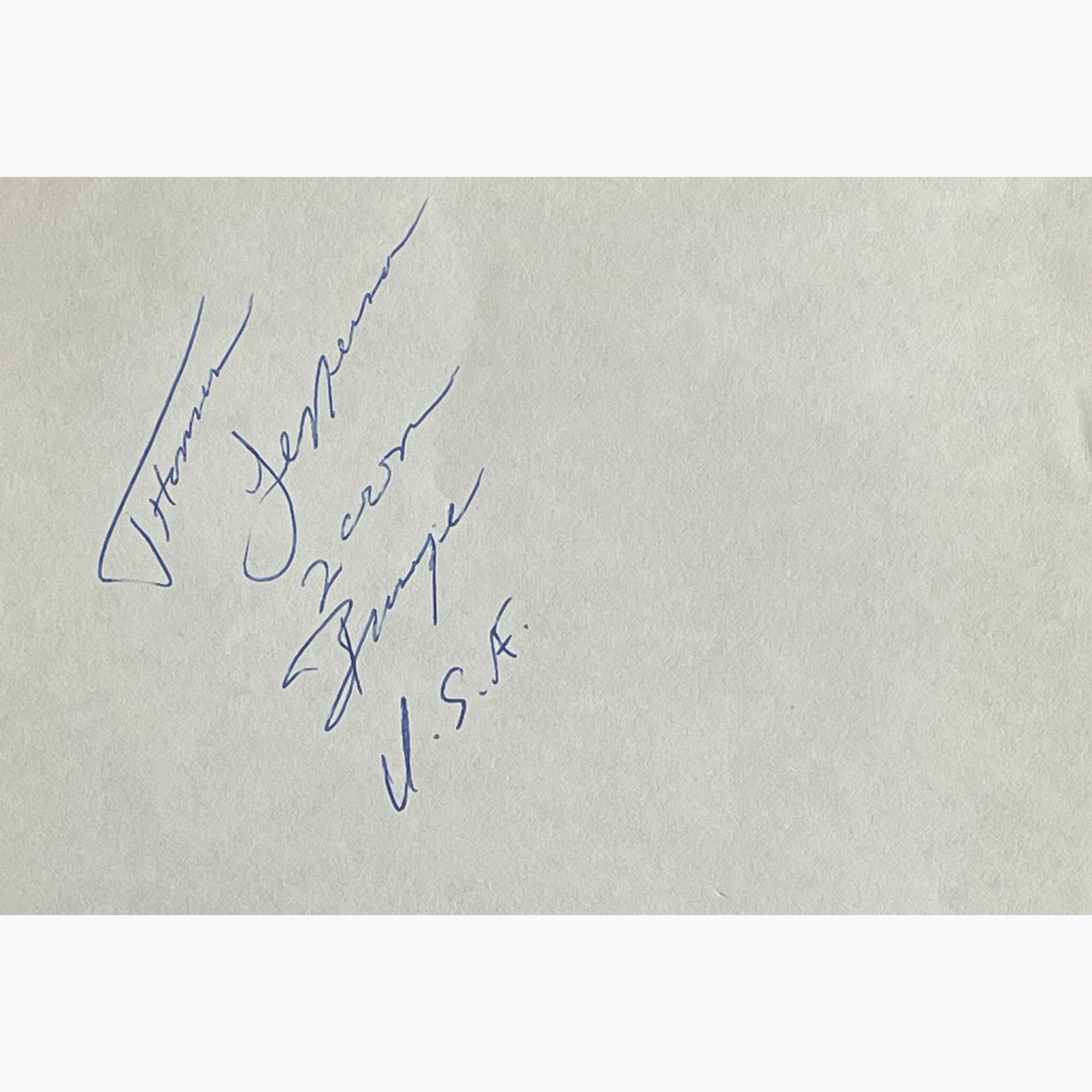 Thomas Jefferson – Signed 12.7cm x 10cm Slip Of Paper